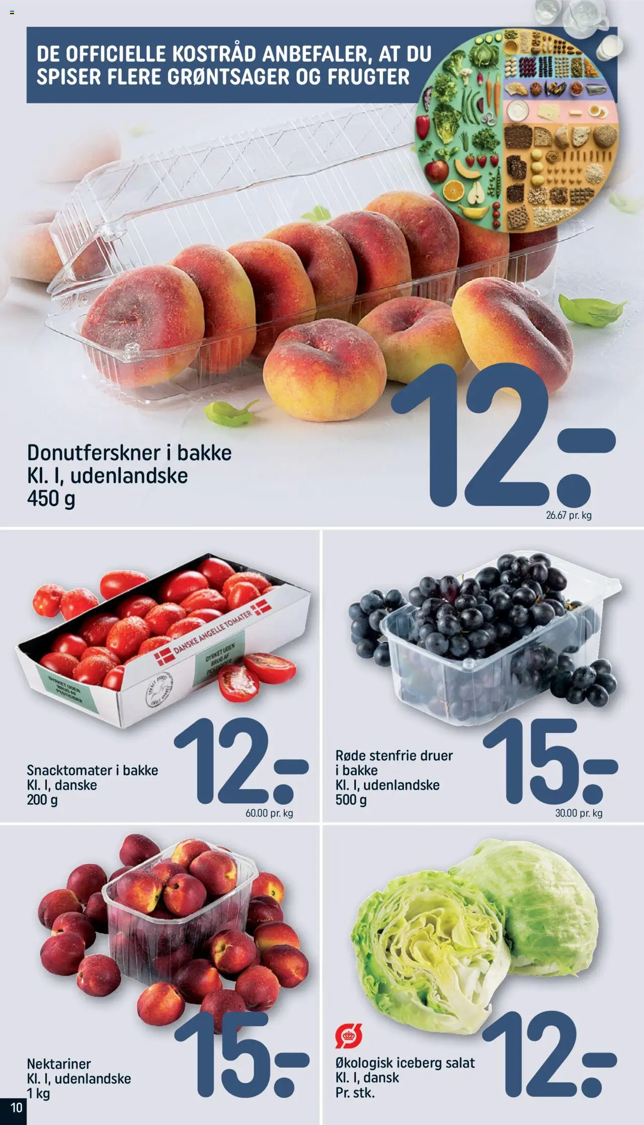 Rema 1000 Tilbudsavis gyldig fra 10.06.2025 | Side: 10 | Produkter: Tomater, Salat, Nektariner