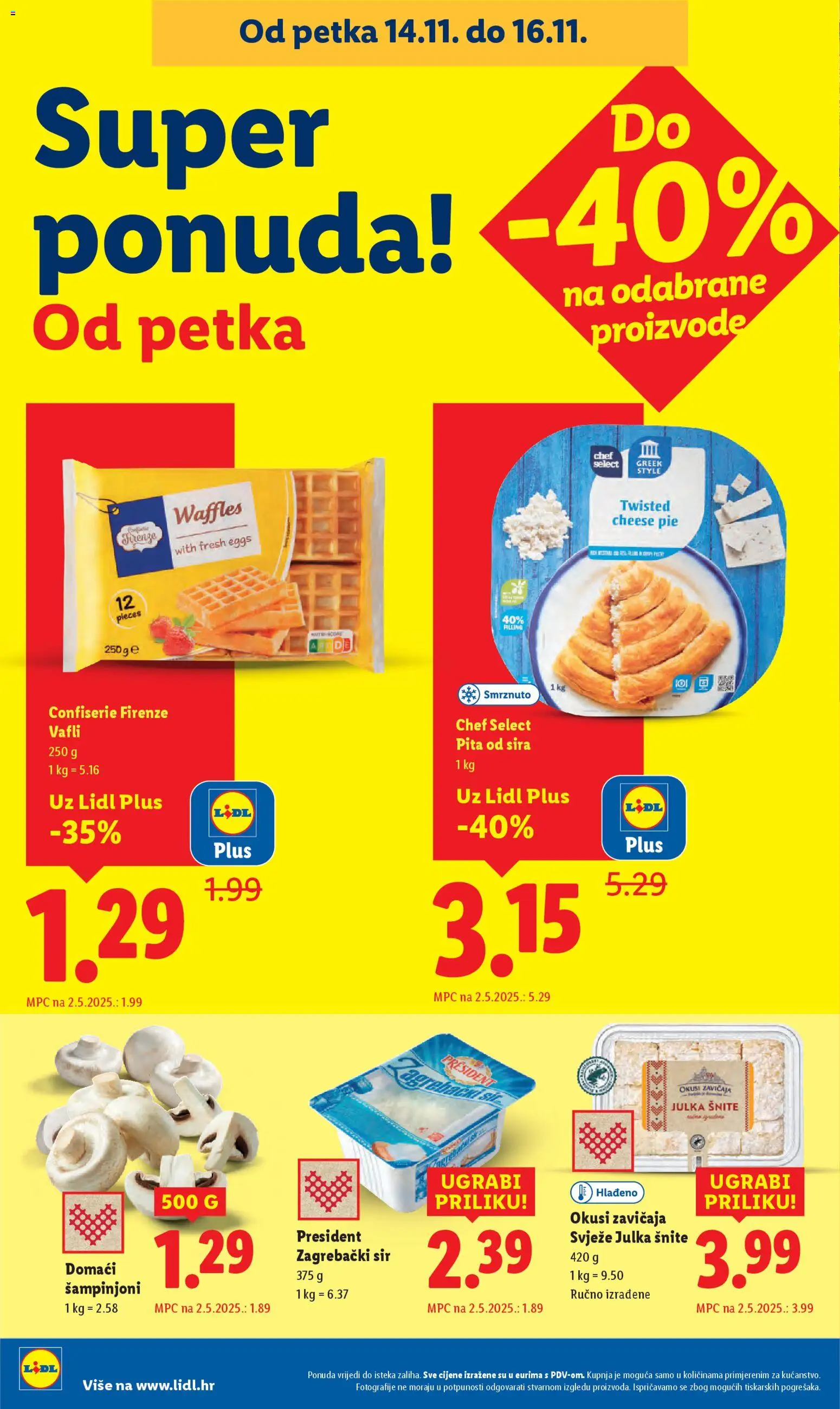 Lidl katalog | vrijedi od 10.11.2025 | Stranica: 86 | Proizvodi: Sir, Pita, Šampinjoni, Vafli