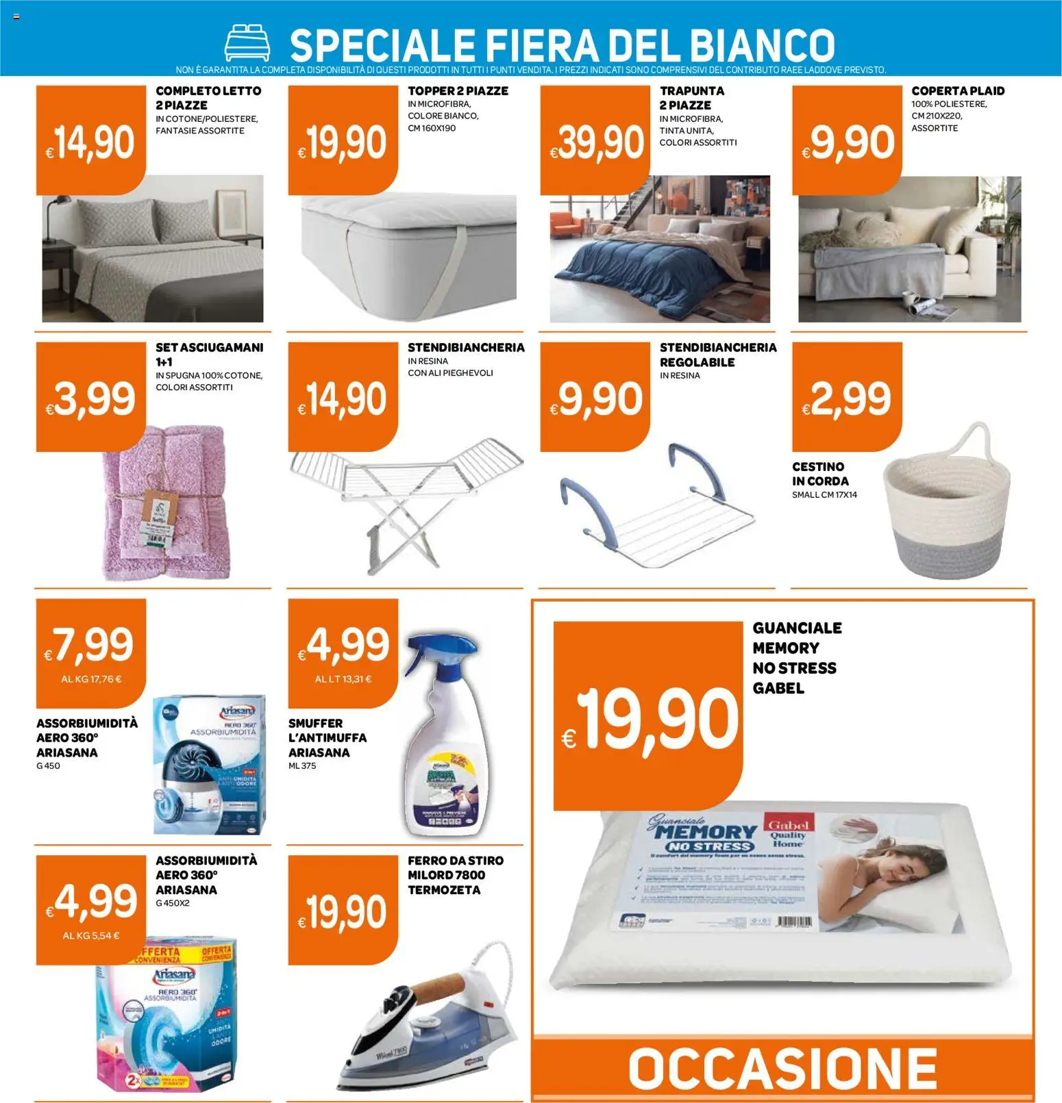 Volantino Ekom del 02.01.2026 | Pagina: 11 | Prodotti: Ferro da stiro, Letto, Coperta, Guanciale