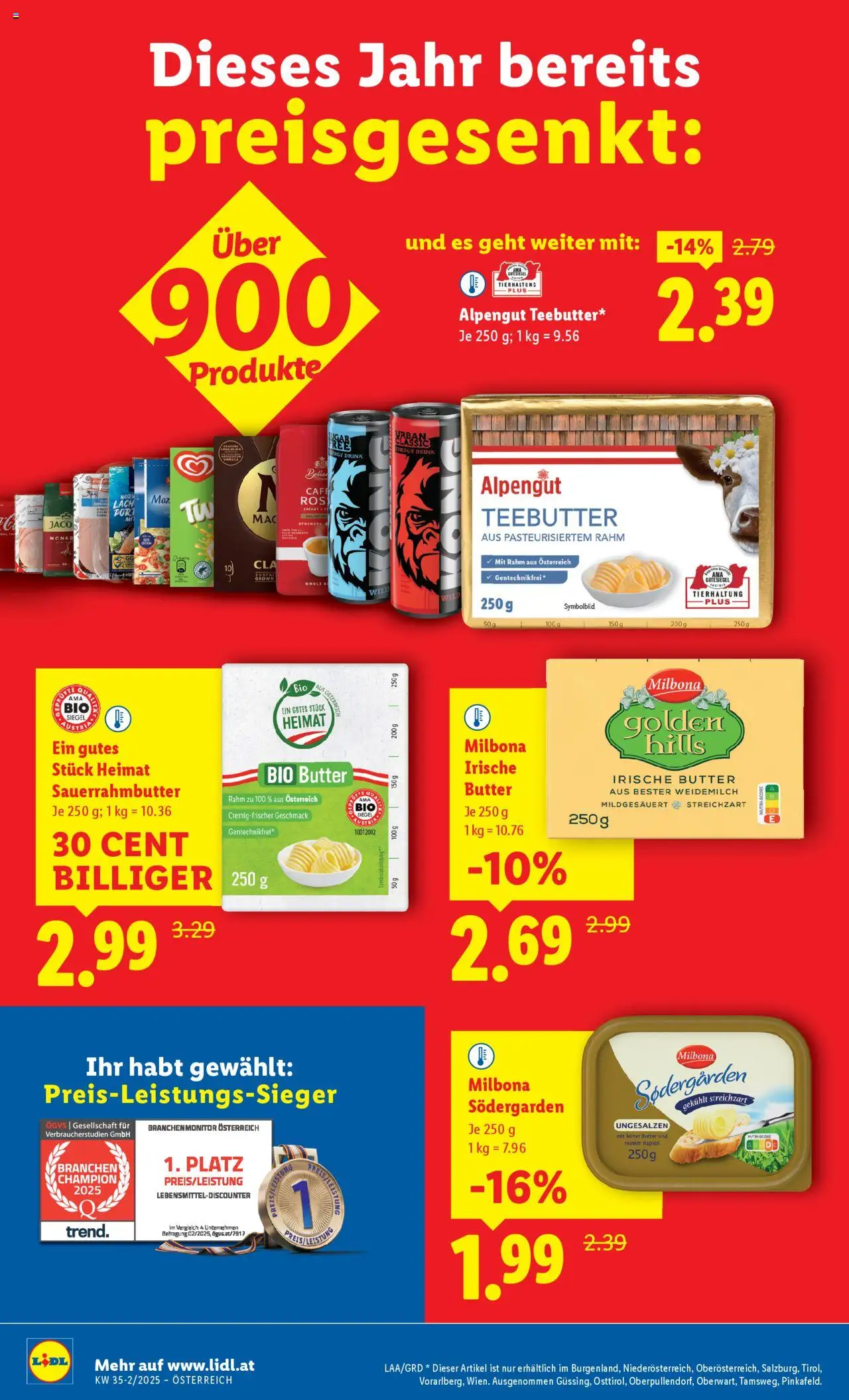 Lidl Flugblatt - Eisenstadt, Ebenfurth, Mattersburg gültig ab 28.08.2025 | Seite: 16 | Produkte: Butter
