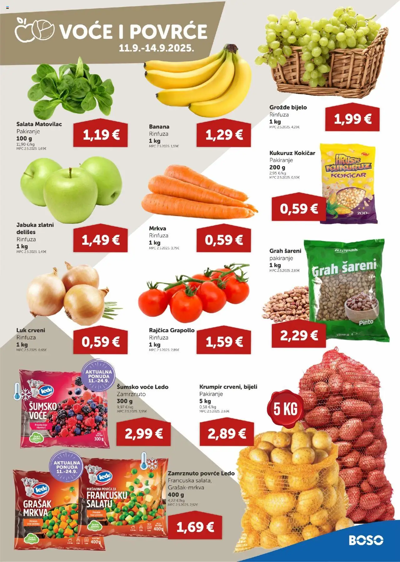 Boso katalog | vrijedi od 11.09.2025 | Stranica: 3 | Proizvodi: Šumsko voće, Kukuruz, Mrkva, Luk