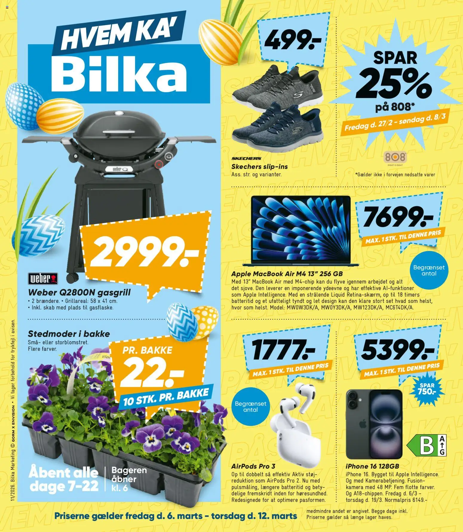 Bilka tilbudsavis – gyldig fra 06.03.2026 | Side: 1 | Produkter: Skab, Airpods, Søm, Kamera
