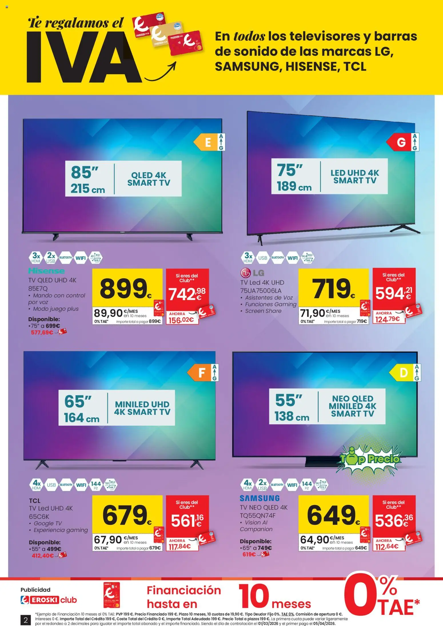 Eroski - Oh Qué tecno │ válido desde el 26.02.2026 | Página: 2 | Productos: Barras de sonido, Té