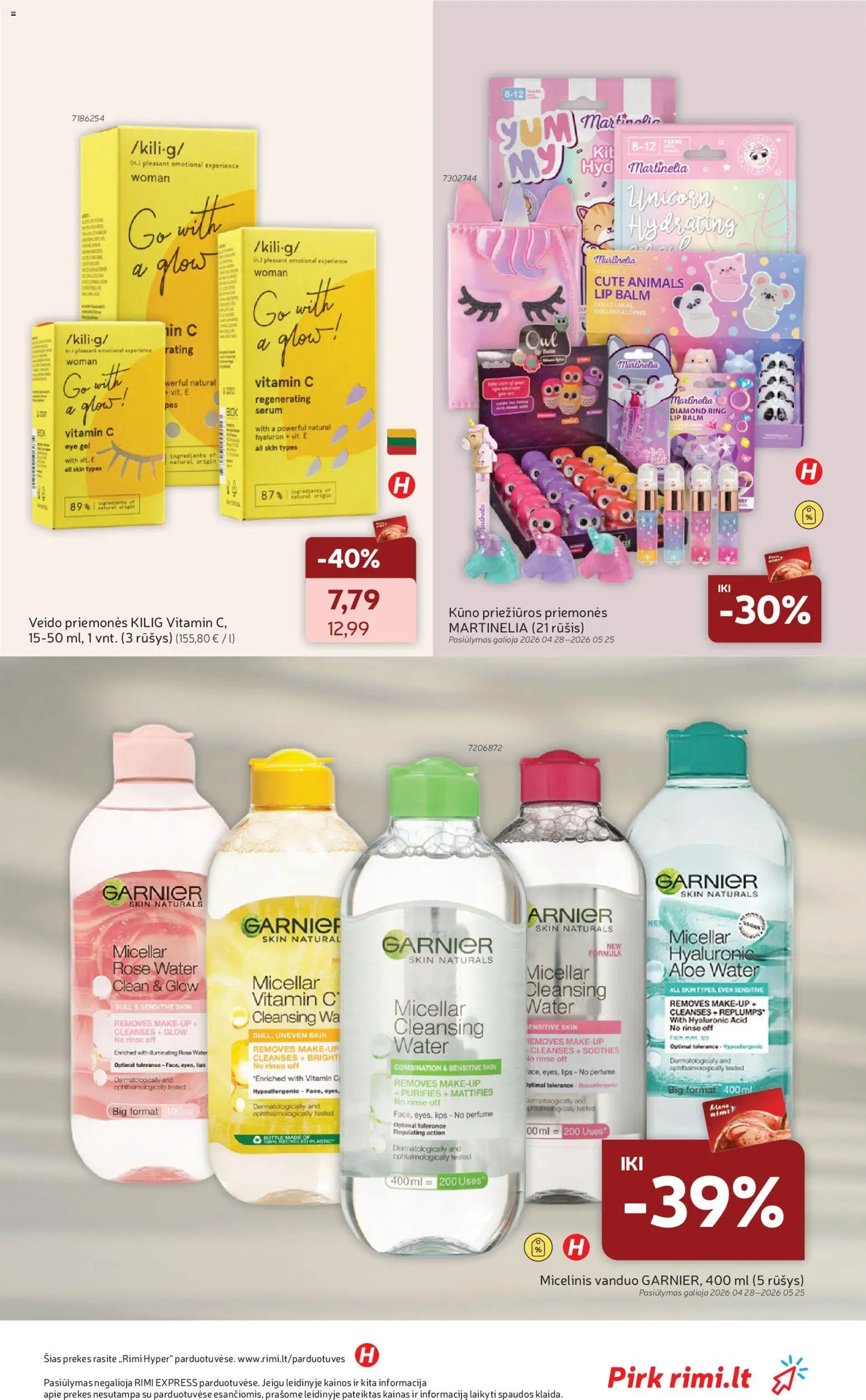 Rimi akcijos nuo 28.04.2026 | Puslapis: 7 | Prekių: Micelinis vanduo