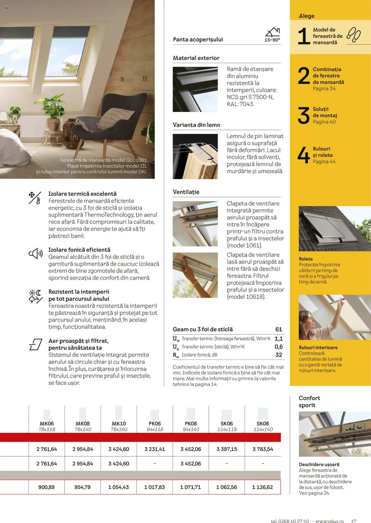 Catalog Velux – valabil de la 25.02.2025 | Pagină: 17 | Produse: Tavuk suyu, Fereastră