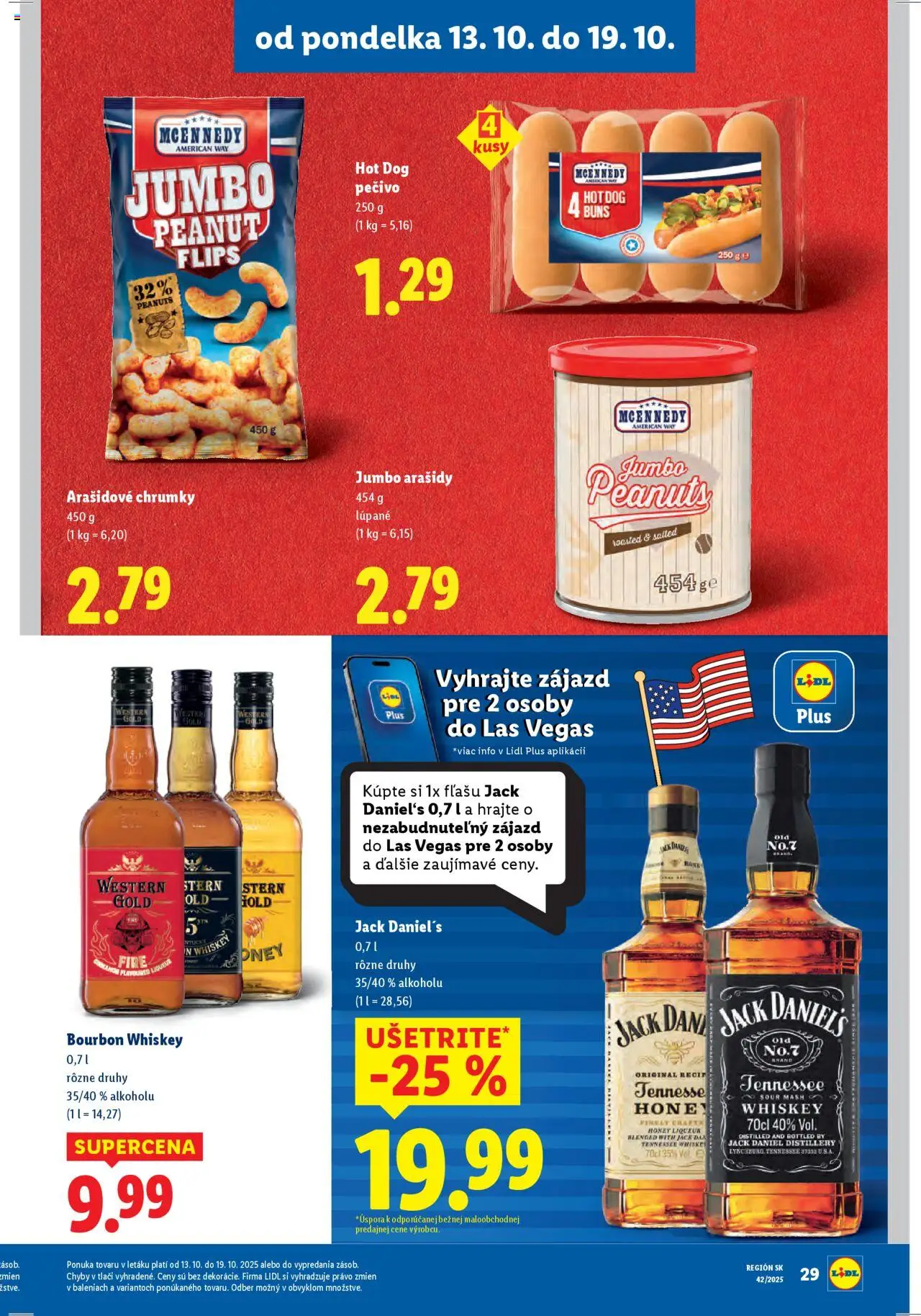 Nové Lidl akcie – leták je platný od 13.10.2025 | Strana: 43 | Produkty: Bourbon, Arašidy, Jack Daniel's
