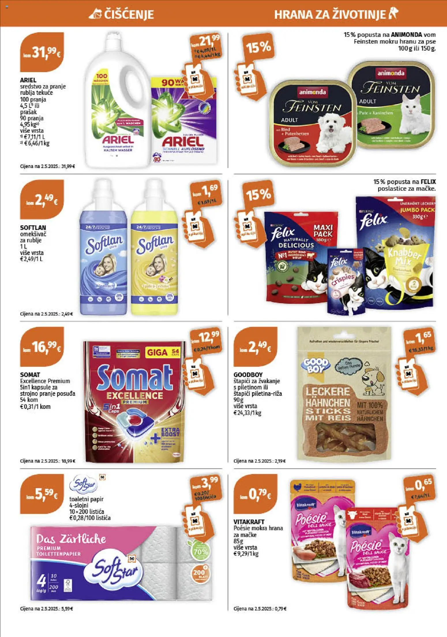 Müller katalog | vrijedi od 23.02.2026 | Stranica: 8 | Proizvodi: Hrana za pse, Omekšivač, Toaletni papir, Ariel