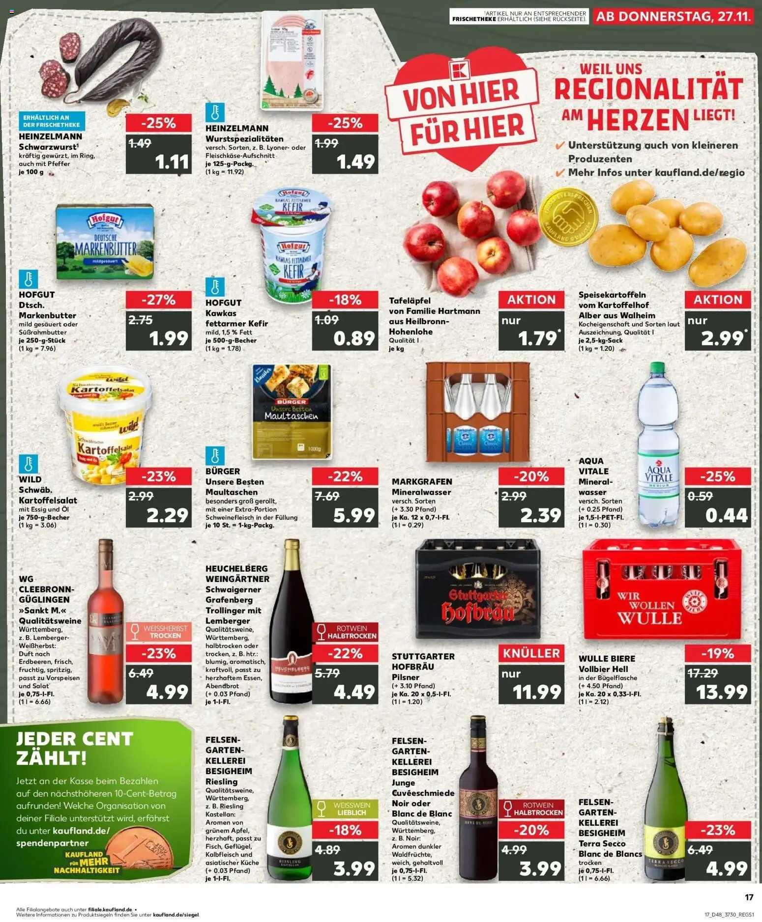 Kaufland prospekt Bietigheim-Bissingen	 – gültig ab 30.11.2025 | Seite: 17 | Produkte: Essig, Rotwein, Duft, Maultaschen