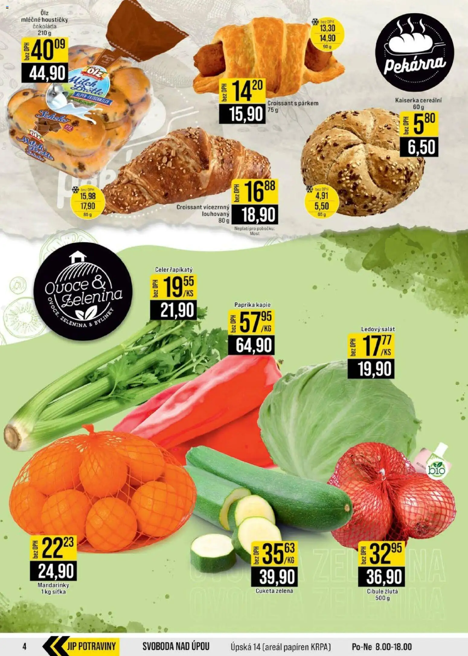 Jip leták - Cash & Carry od 11.03.2026 | Strana: 4 | Produkty: Mandarinky, Zelenina, Pekárna, Celer