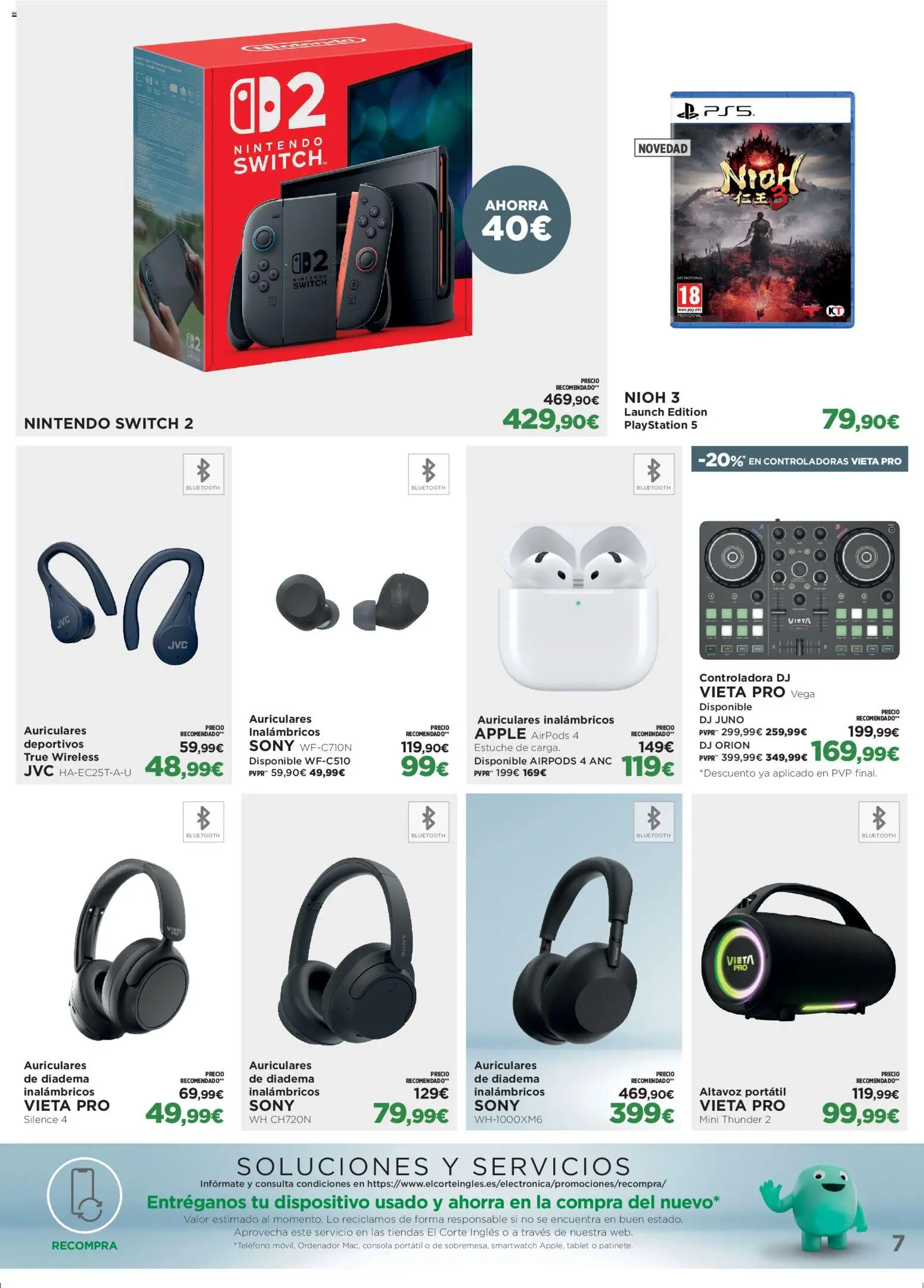 El Corte Inglés ofertas │ válido desde el 23.02.2026 | Página: 7 | Productos: Consola, Tablet, Apple, Ordenador