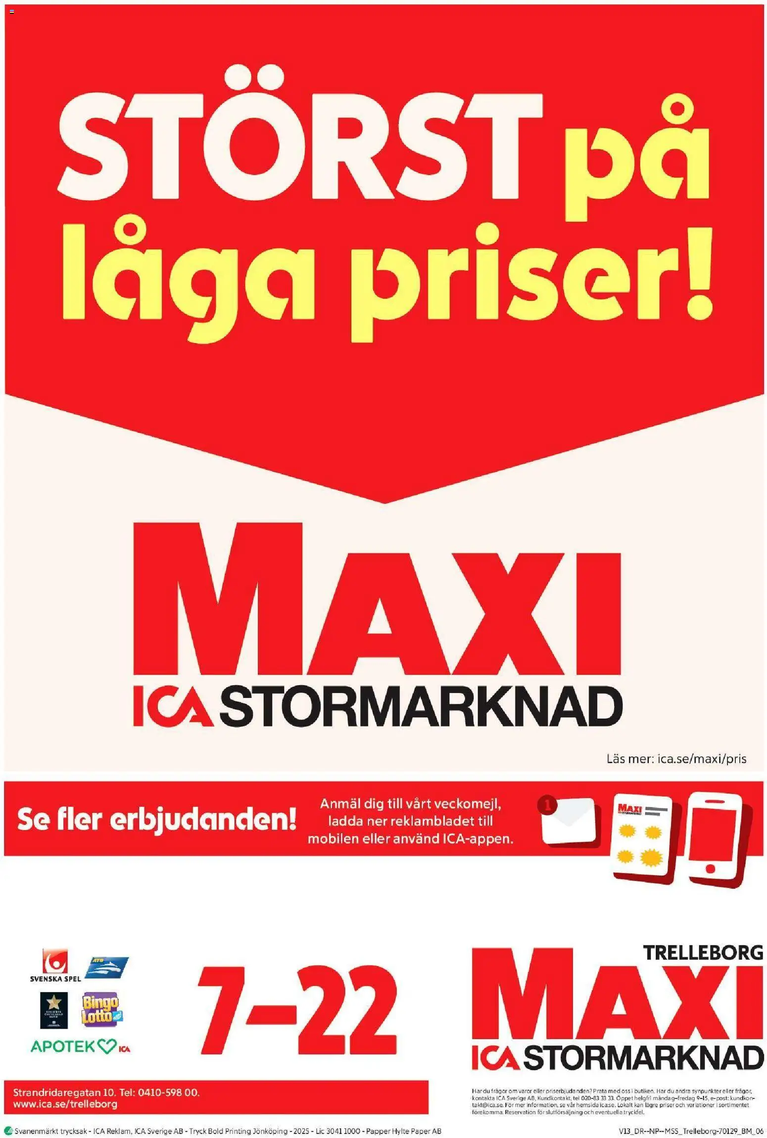ICA Maxi reklamblad aktuell från 23.03.2026 | Sida: 18 | Produkter: Papper, Spel