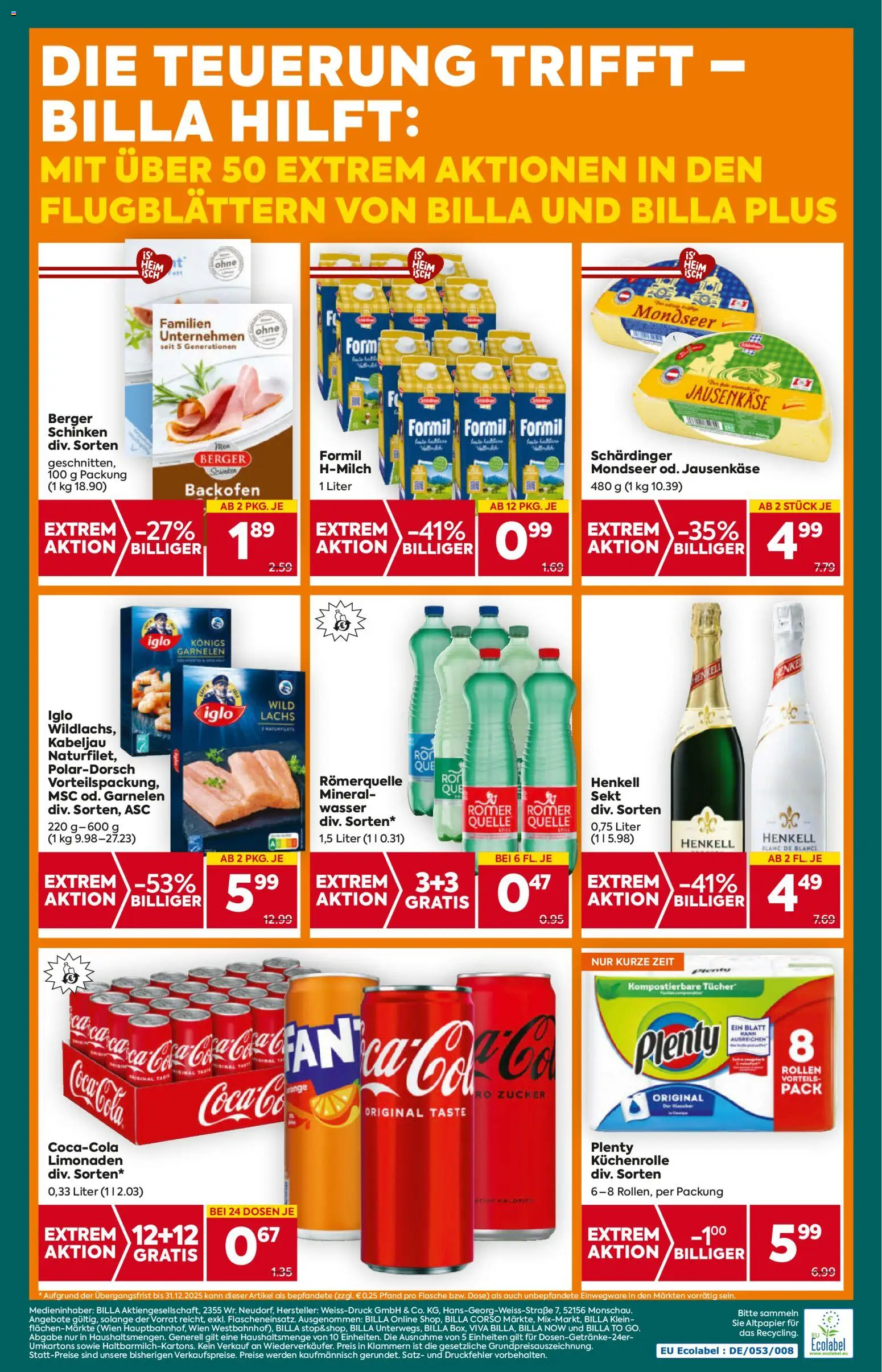 Billa Plus Flugblatt - Burgenland gültig ab 13.11.2025 | Seite: 16 | Produkte: Wasser, Zucker, Schinken