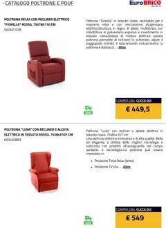 Anteprima del volantino Eurobrico Poltrone e Pouf catalogo valido a partire dal 23.07.2025 | Pagina: 17 | Prodotti: Poggiapiedi, Telecomando, TV, Poltrona