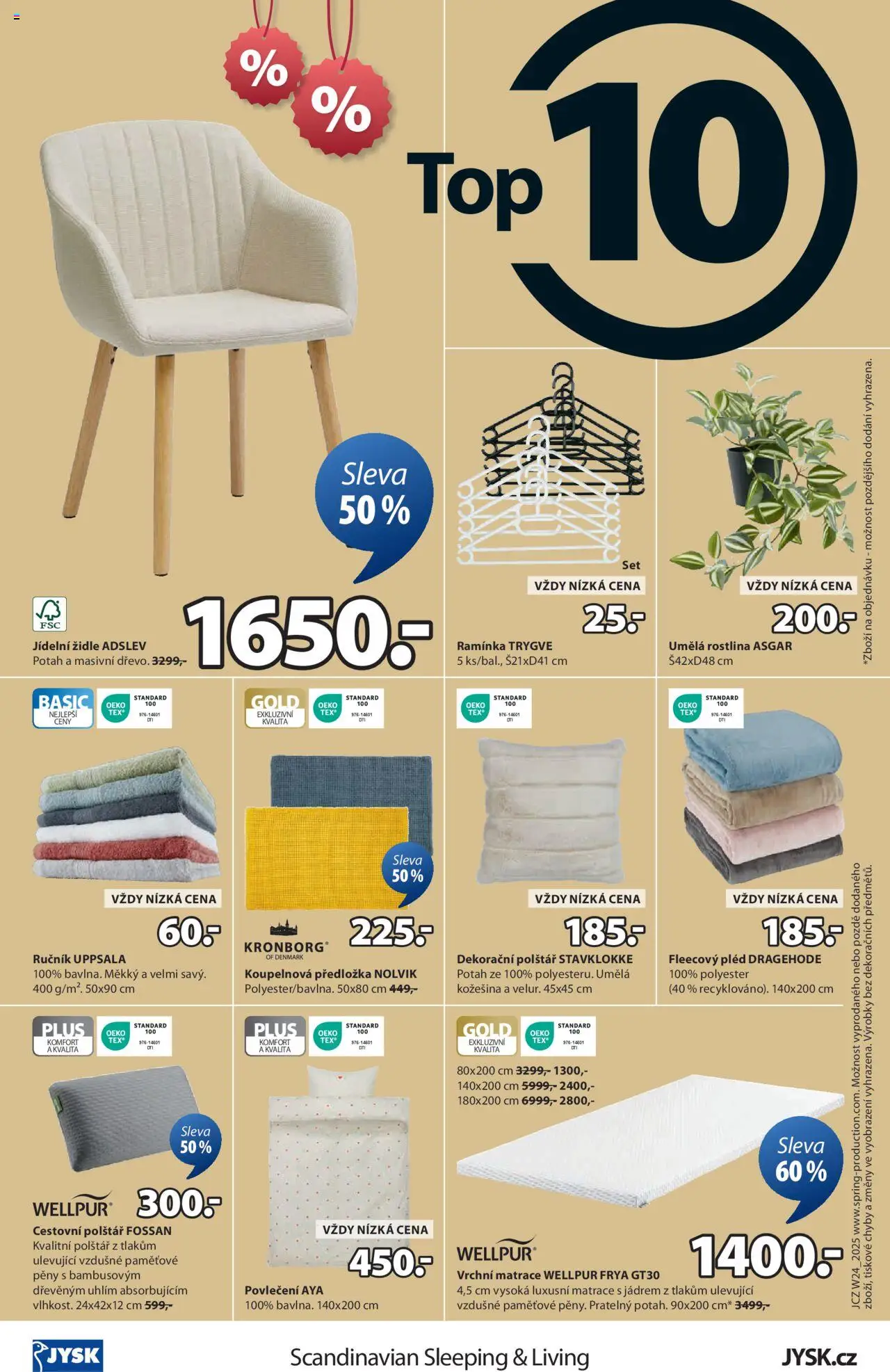 JYSK leták - Dny zdravého spánku od 11.06.2025 | Strana: 16 | Produkty: Ramínka, Ručník, Povlečení, Matrace
