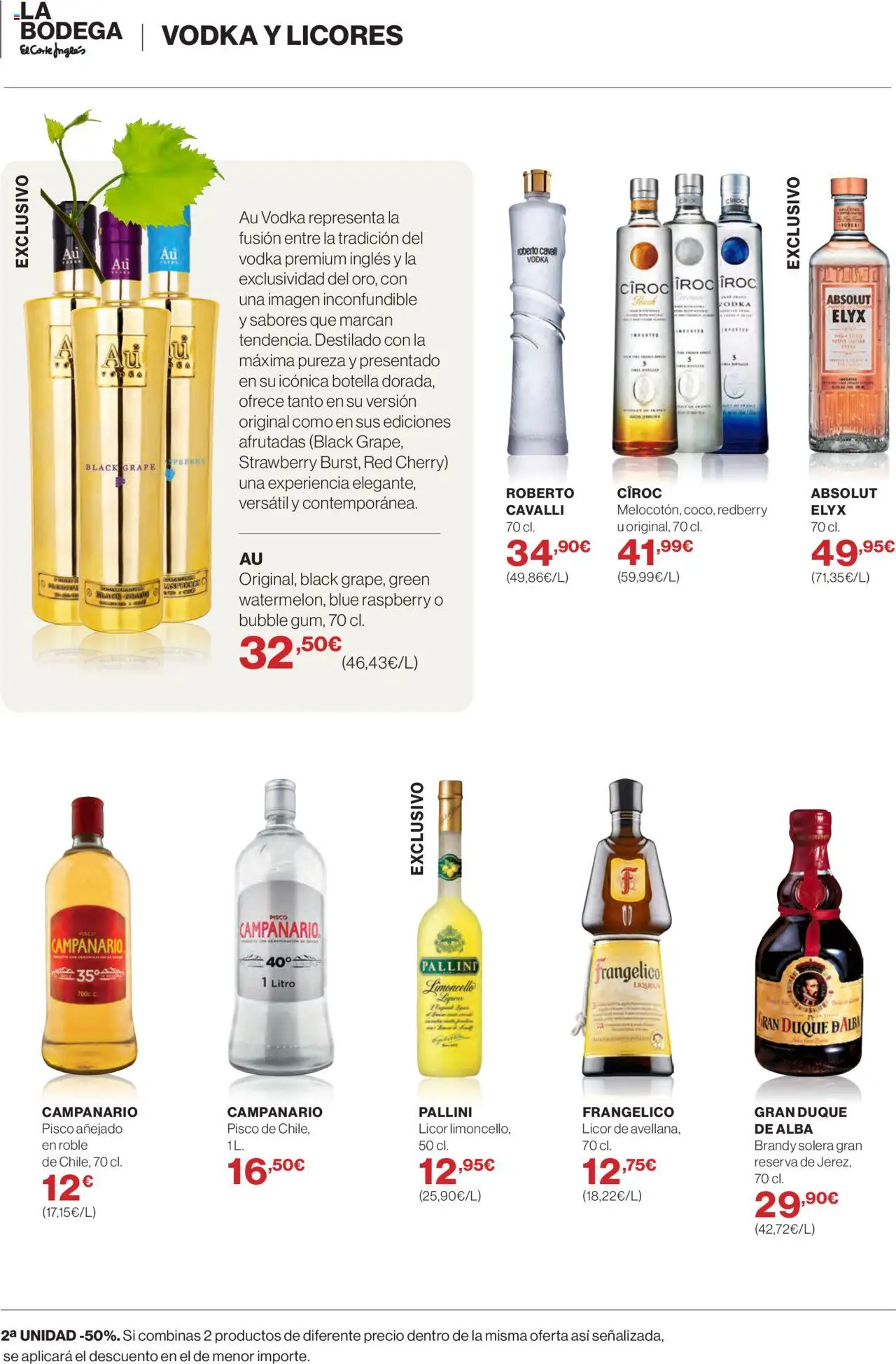 Hipercor catálogo │ válido desde el 02.10.2025 | Página: 30 | Productos: Licor, Vodka, Μαύρο πιπέρι