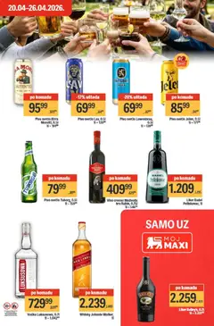 Maxi katalog - pregled Maxi kataloga - važi od 20.04.2026 | Strana: 29 | Proizvode: Liker, Baileys, Vodka, Pivo