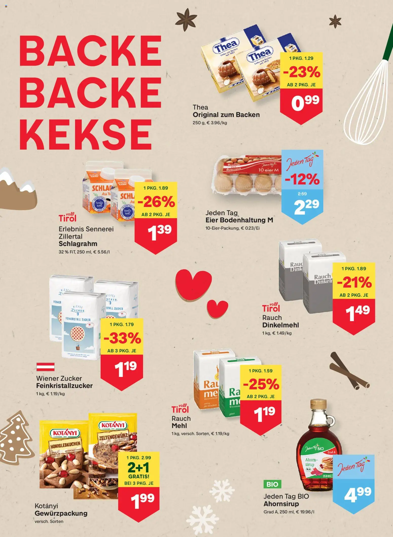 MPREIS Flugblatt gültig ab 27.11.2025 | Seite: 6 | Produkte: Kekse, Zucker, Eier