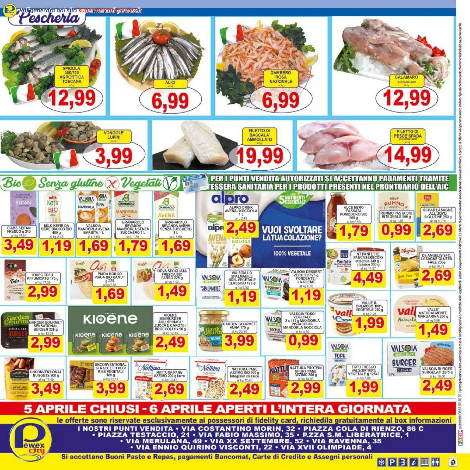 Volantino Pewex del 27.03.2026 | Pagina: 16 | Prodotti: Vongole, Pasta, Seitan, Farro