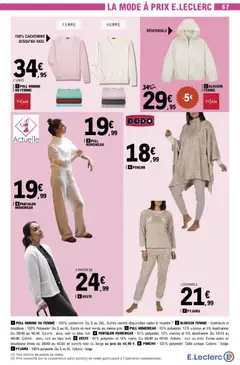 E.Leclerc - Prévisualisation de 1 PULL HOMME OU FEMME, 100% cachemire. Du S au 3XL. Autres coloris disponibles selon le modèle. valide à partir de 02.12.2025 | Page: 67