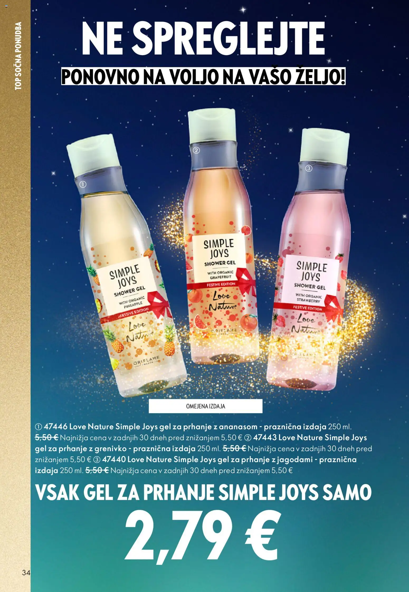 Novi Oriflame katalog ponudbe – veljaven od 19.11.2025 | Stran: 34 | Izdelki: Gel za prhanje