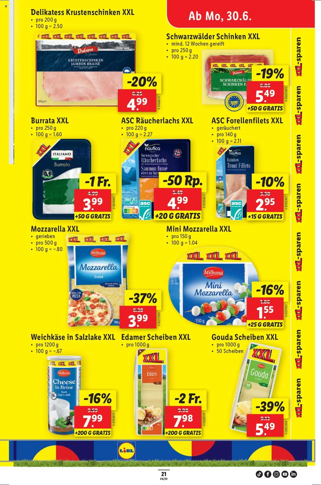 Lidl Aktionen ab 26.06.2025 | Seite: 27 | Produkte: Gouda, Edamer, Fennikel, Räucherlachs
