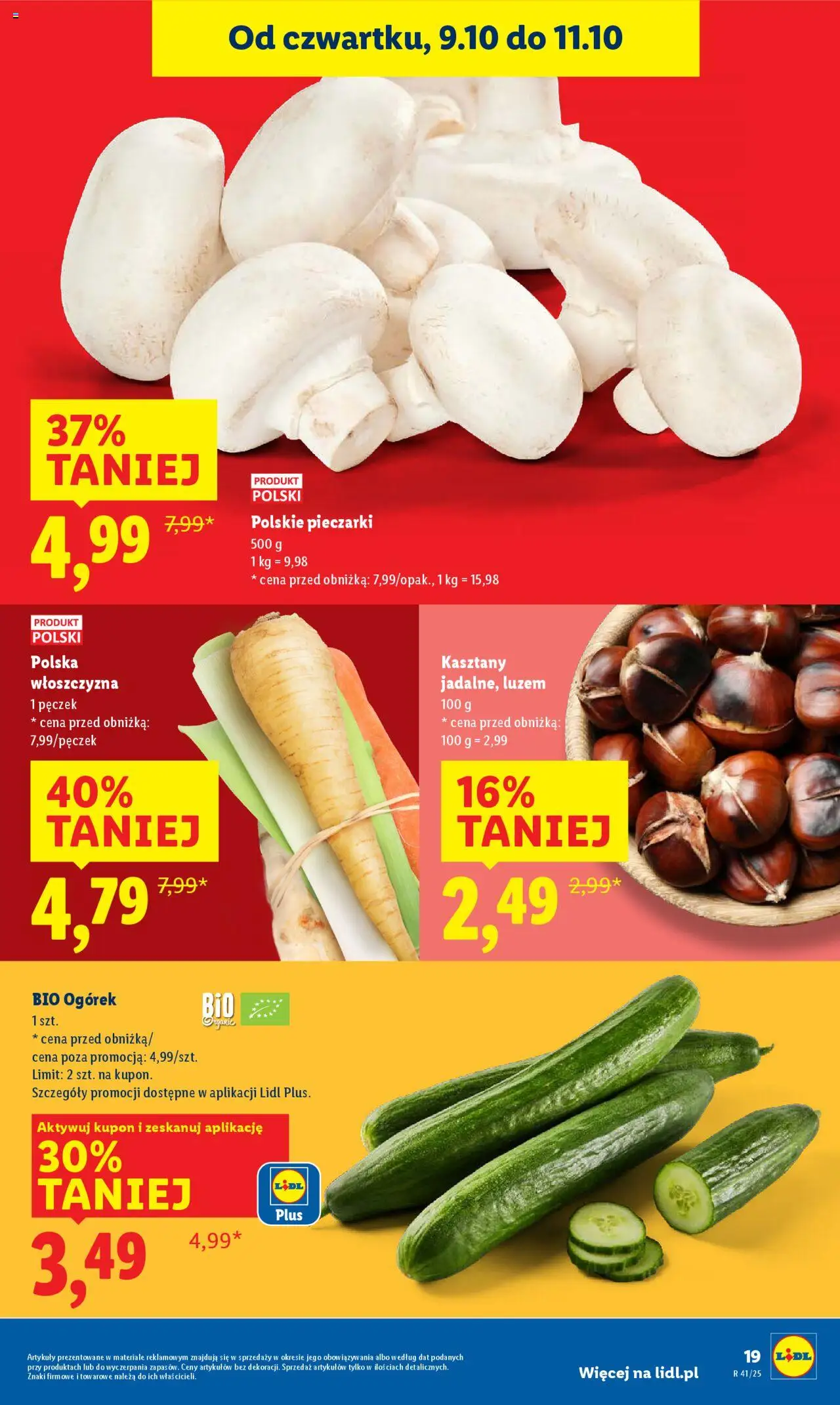 Lidl Gazetka od 09.10.2025 | Strona: 25 | Produkty: Pieczarki