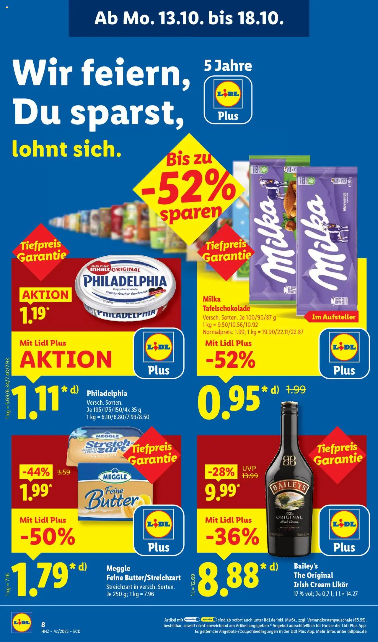 Lidl - Prospekt – gültig ab 13.10.2025 | Seite: 14 | Produkte: Milch, Philadelphia, Likör, Tür