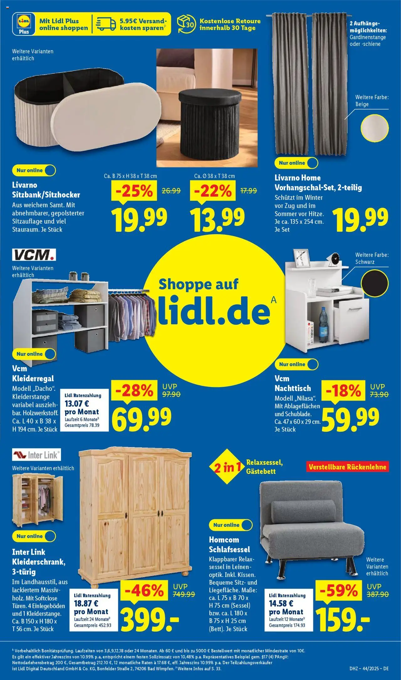 Lidl Prospekt Kornwestheim – gültig ab 27.10.2025 | Seite: 7 | Produkte: Nachttisch, Sessel, Bad