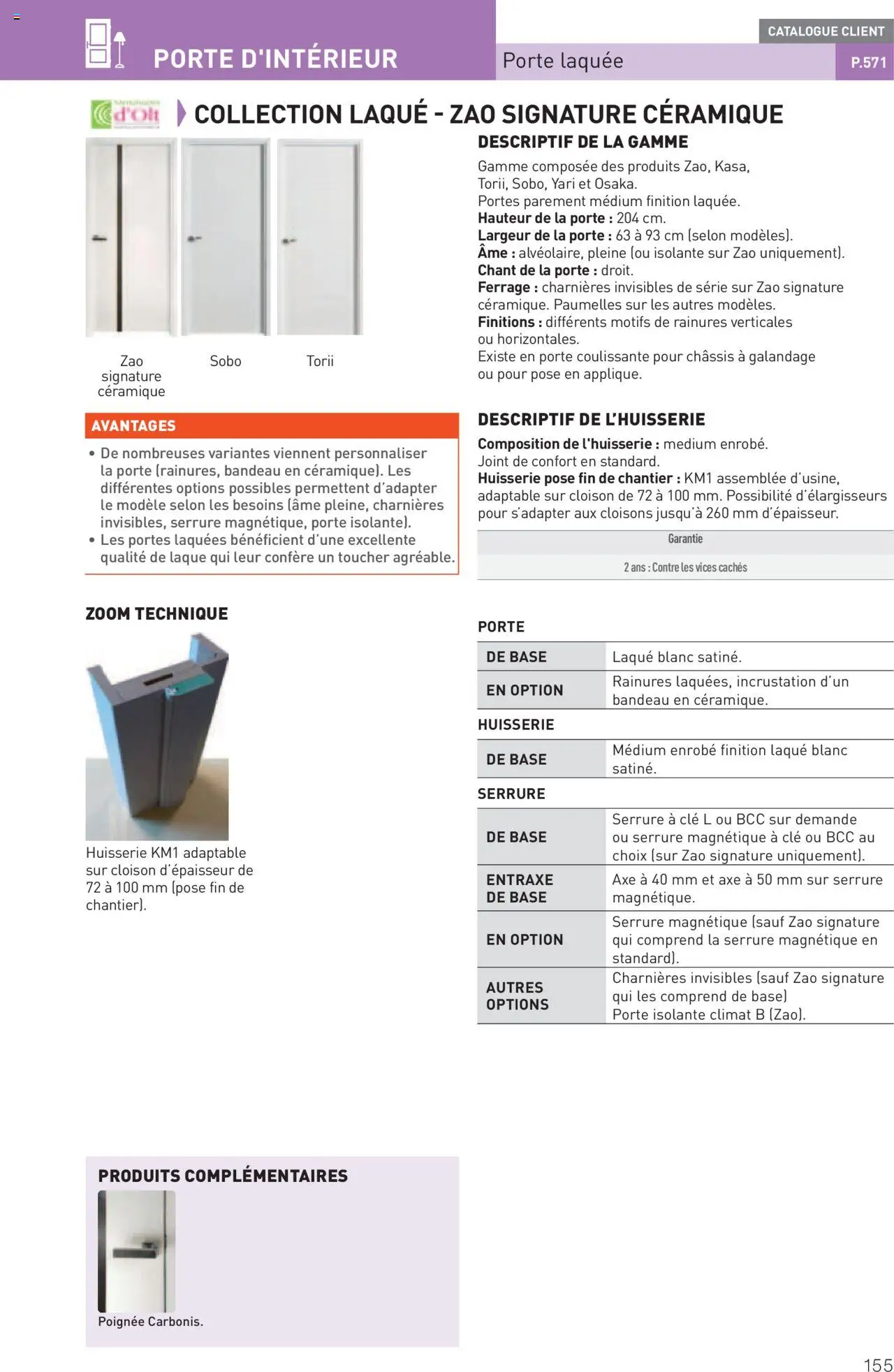  | Page: 155 | Produits: Base, Porte, Laque, Portes