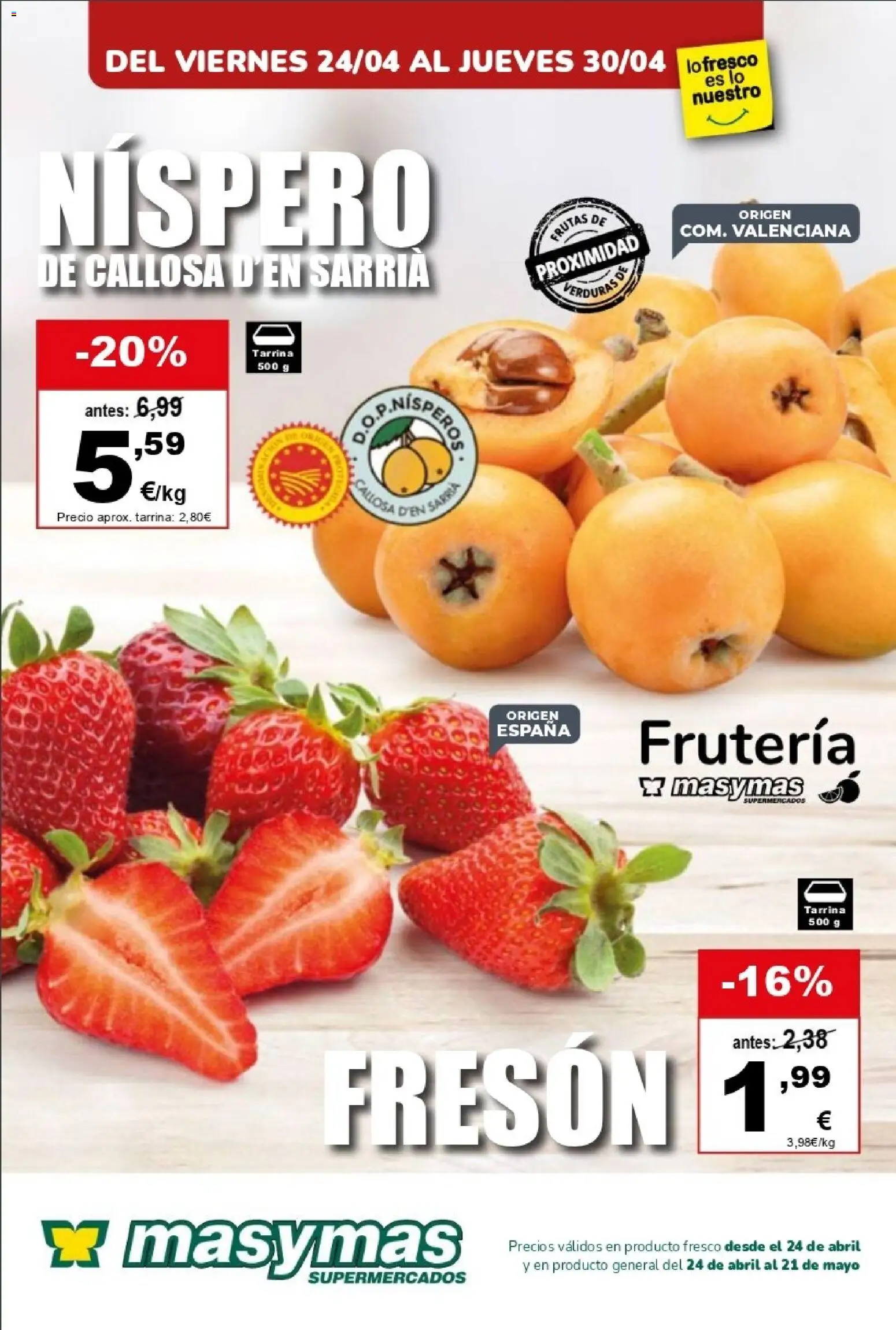 Masymas folleto │ válido desde el 24.04.2026 | Página: 1 | Productos: General