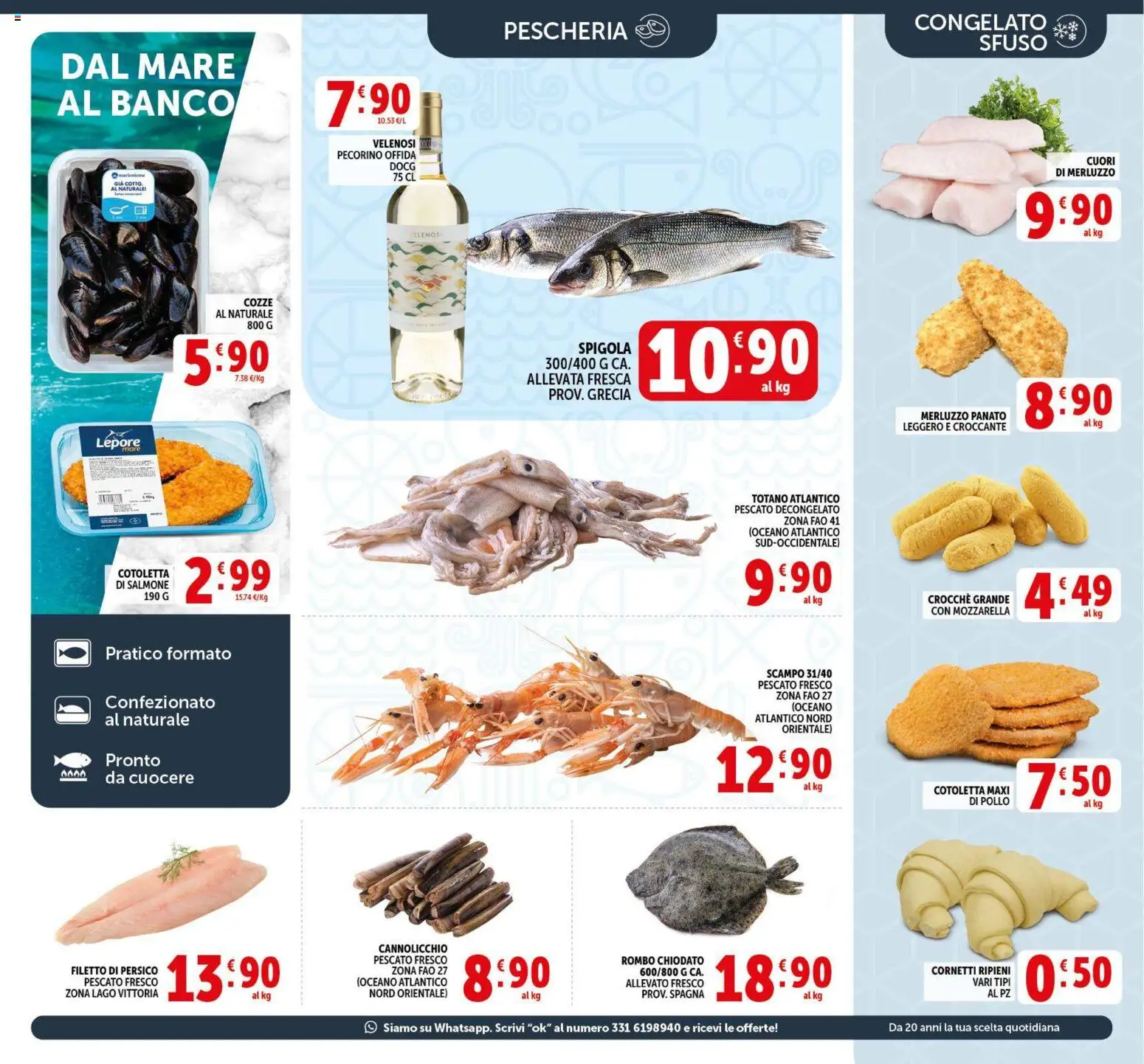 Volantino Decò del 17.03.2026 | Pagina: 9 | Prodotti: Pollo, Salmone, Merluzzo, Pecorino