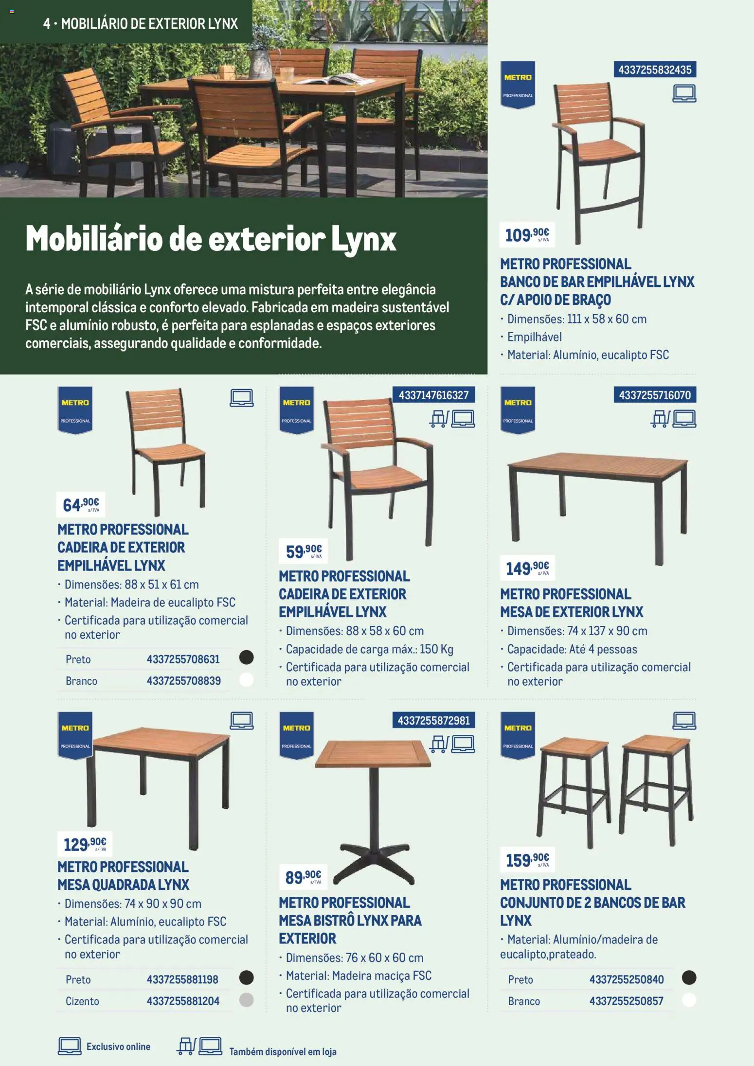 Makro Prepare o seu negócio para o bom tempo com 10desconto │ válido de 01.03.2026 | Página: 4 | Produtos: Banco, Mesa, Cadeira