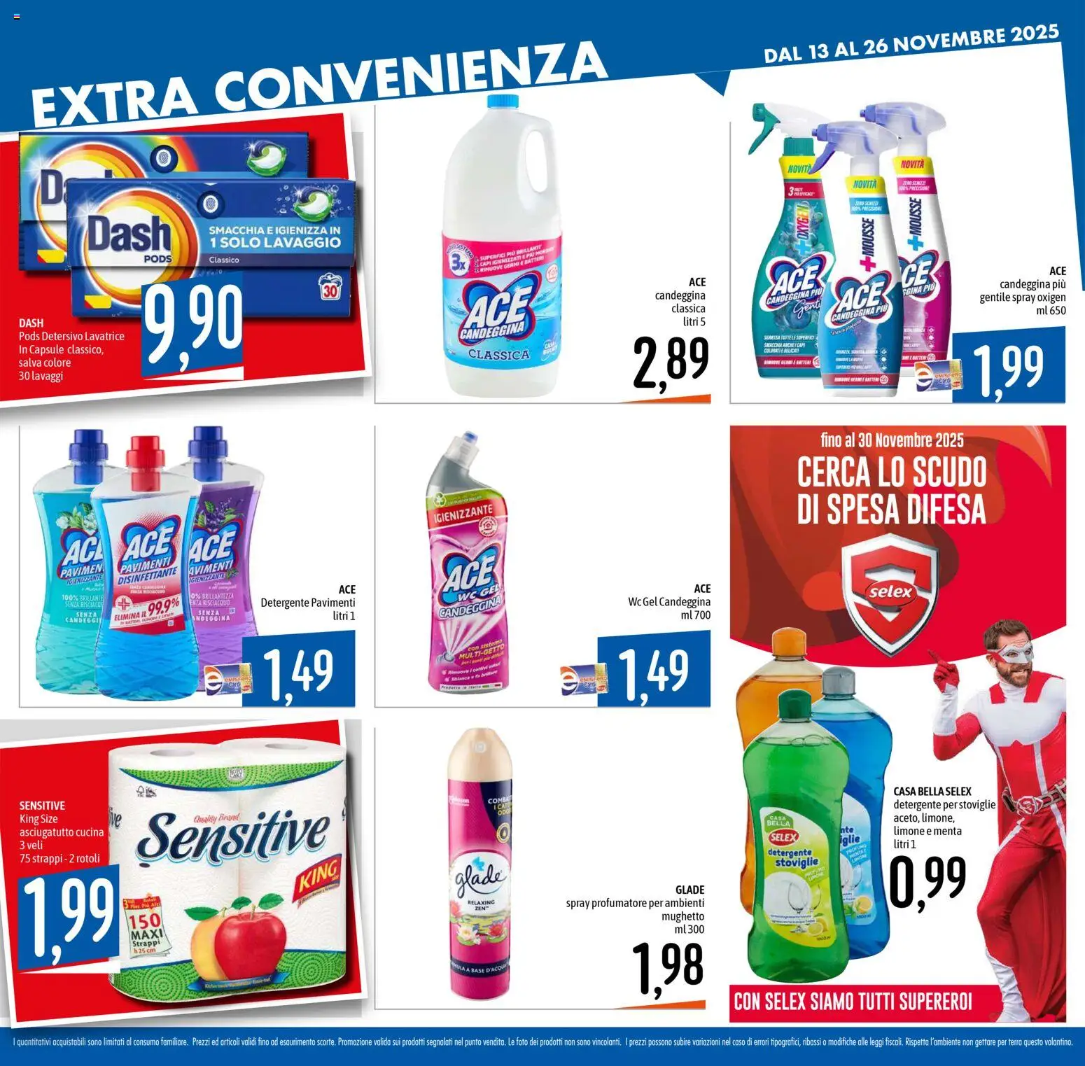 Volantino Emisfero del 13.11.2025 | Pagina: 28 | Prodotti: Detergente, Limone, Lavatrice, Menta