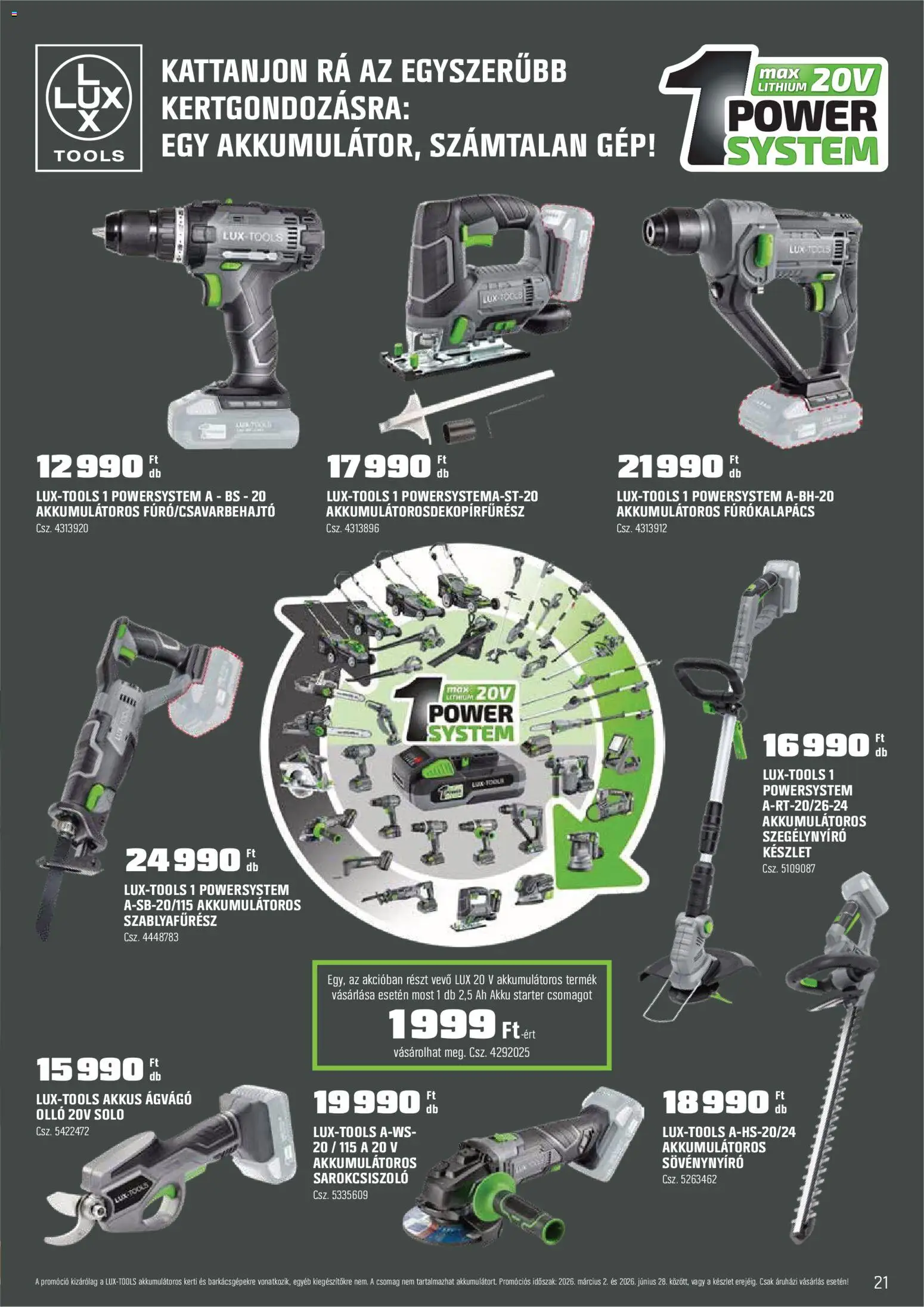 OBI akciós ujság - amely érvényes a következő dátumtól: 31.03.2026 | Oldal: 21 | Termékek: Fúrókalapács, Sarokcsiszoló, Ágvágó