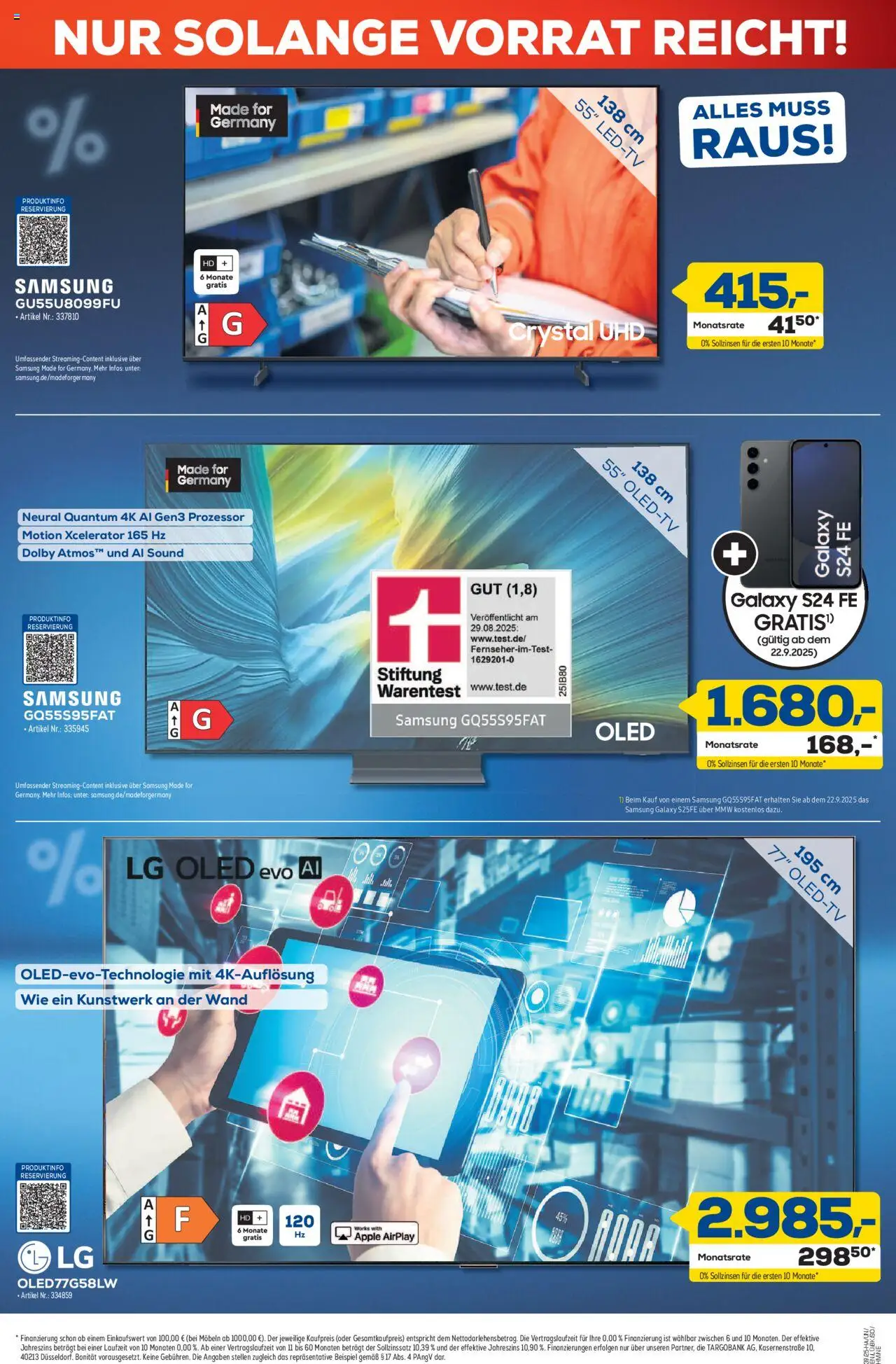 Euronics  Aktueller Prospekt Berlet – gültig ab 17.09.2025 | Seite: 3 | Produkte: LG, Samsung, Apple