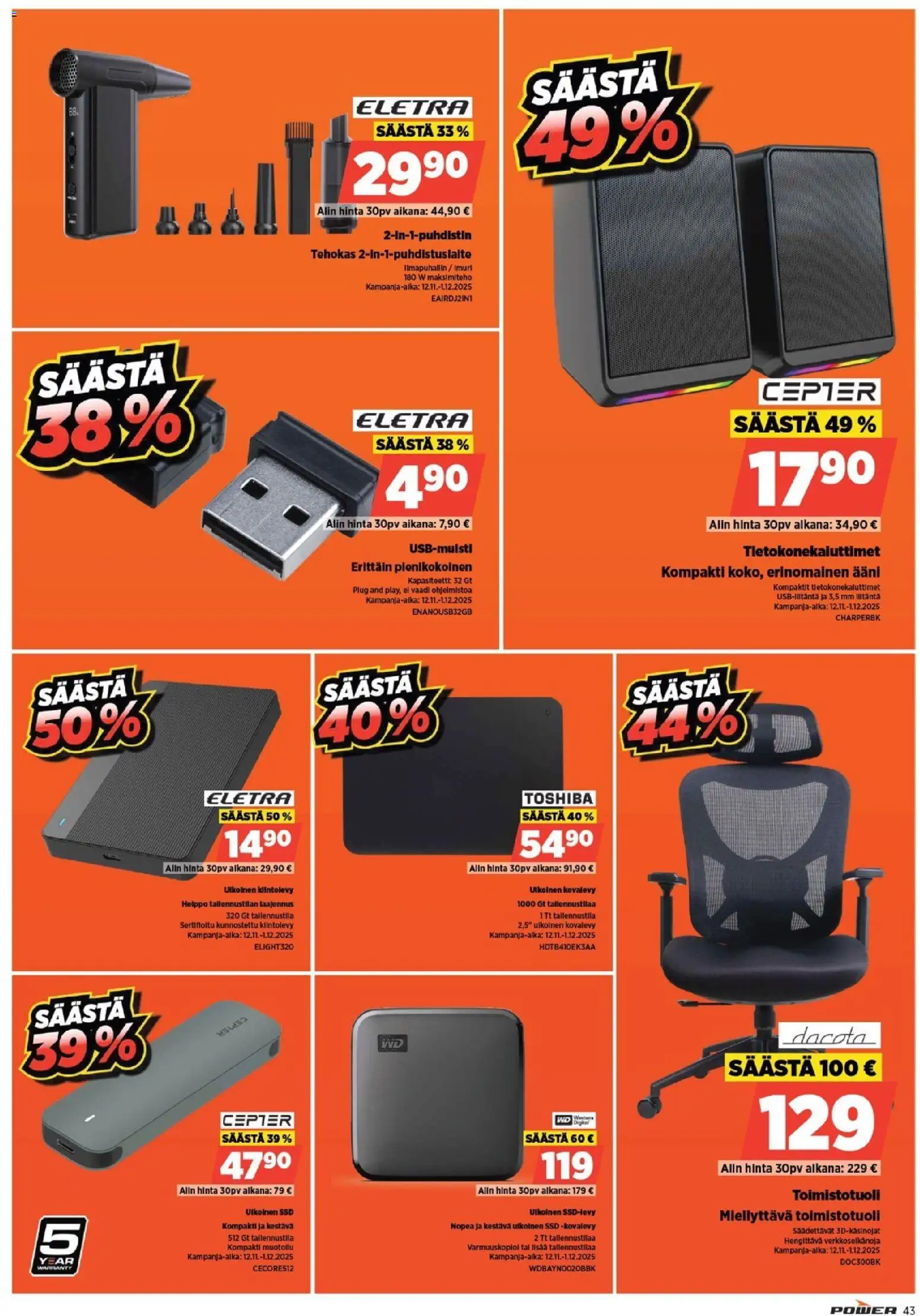 Power tarjoukset – voimassa 12.11.2025 alkaen | Sivu: 43