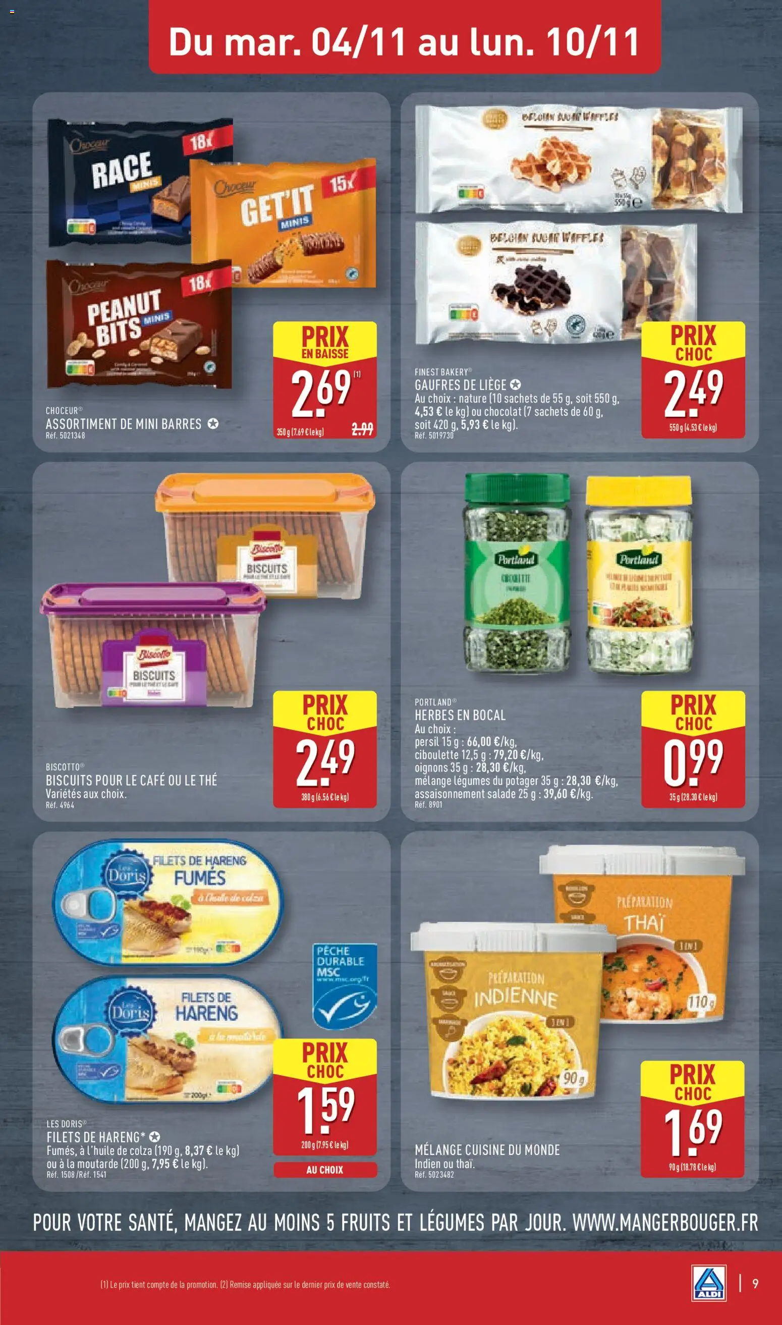 {H1} | Page: 12 | Produits: Salade, Pêche, Chocolat, Oignons