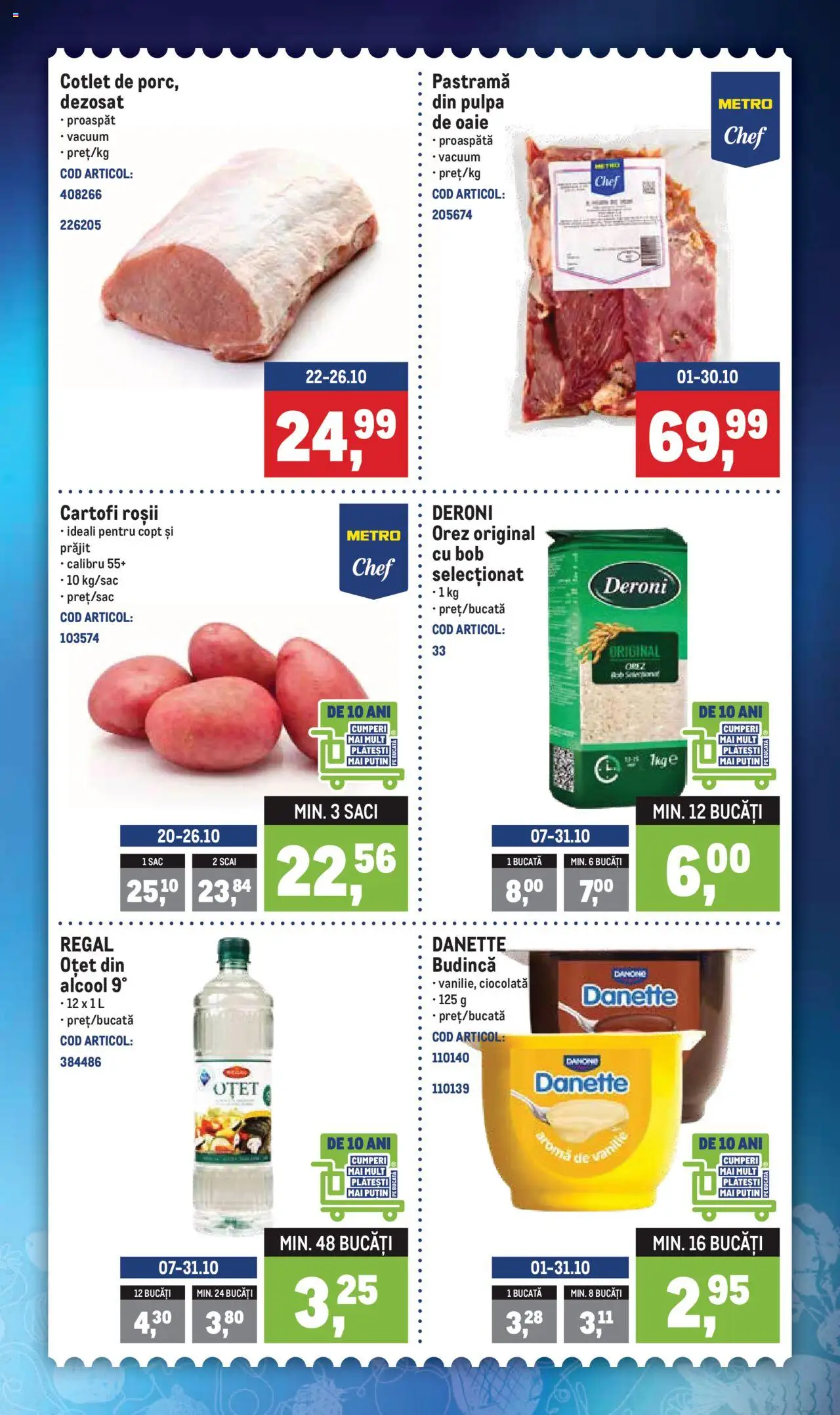 Noul catalog Metro – valabil de la 20.10.2025 | Pagină: 2 | Produse: Lait de coco, Ciocolată, Oțet, Cartofi
