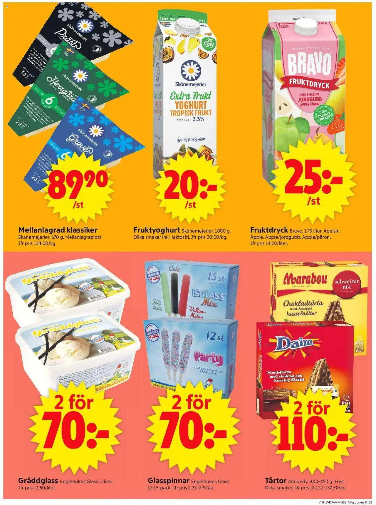 ICA Supermarket reklamblad aktuell från 29.09.2025 | Sida: 11 | Produkter: Jord, Glasspinnar, Yoghurt, Isglass