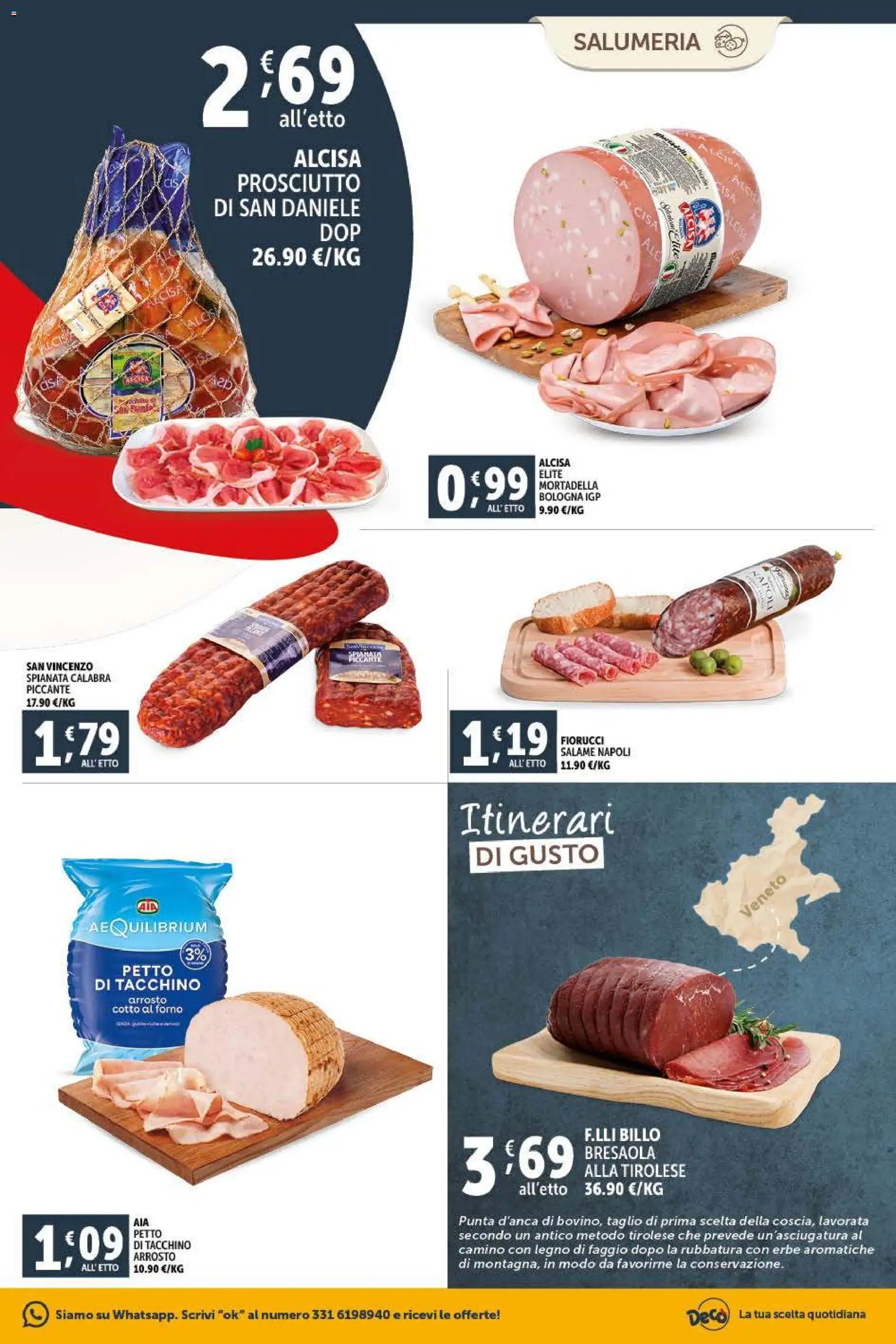Volantino Decò del 09.01.2026 | Pagina: 3 | Prodotti: Arrosto, Bresaola, Tacchino, Forno