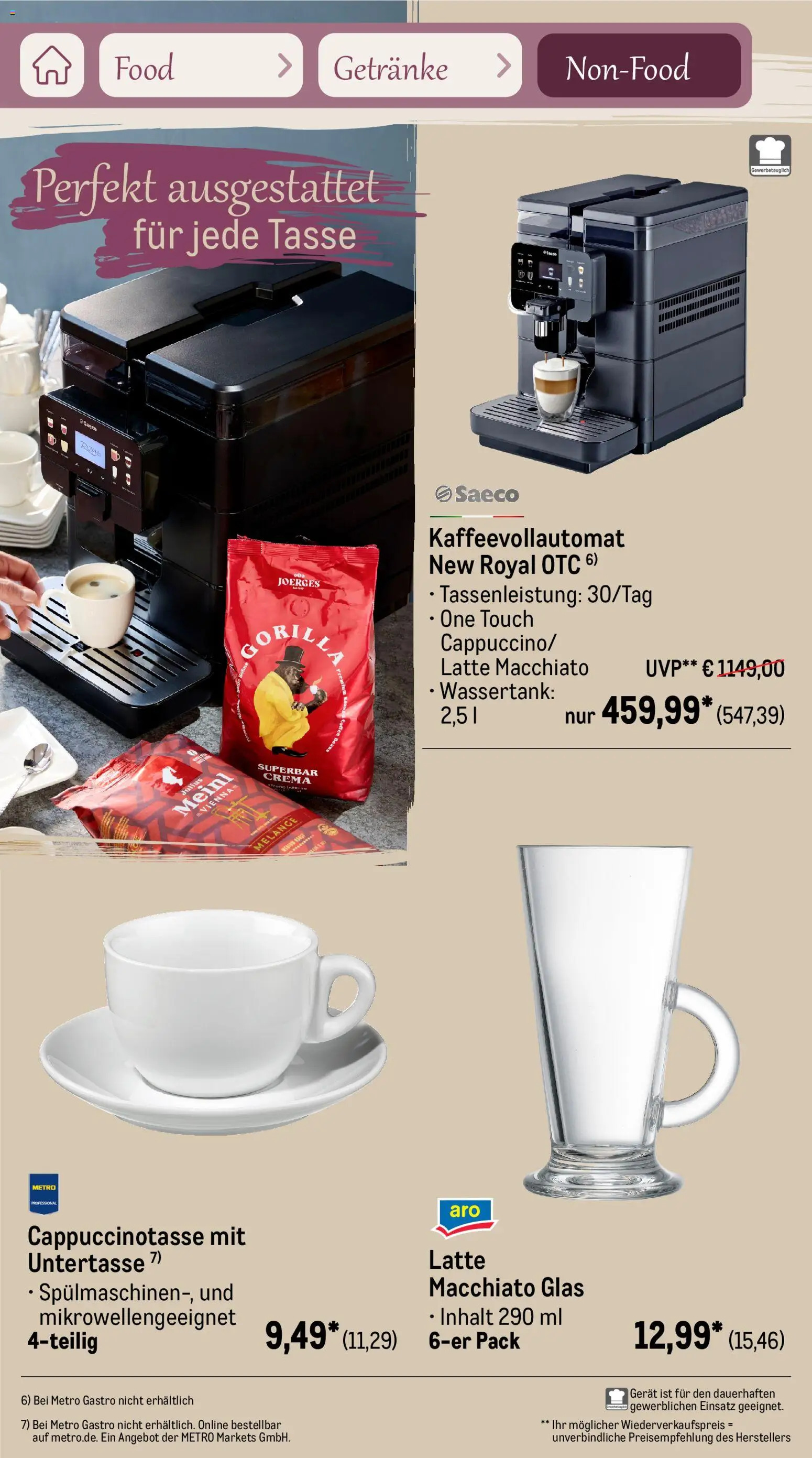 Metro Saisonkatalog Frühlingsgenuss – gültig ab 01.03.2026 | Seite: 28 | Produkte: Kaffeevollautomat