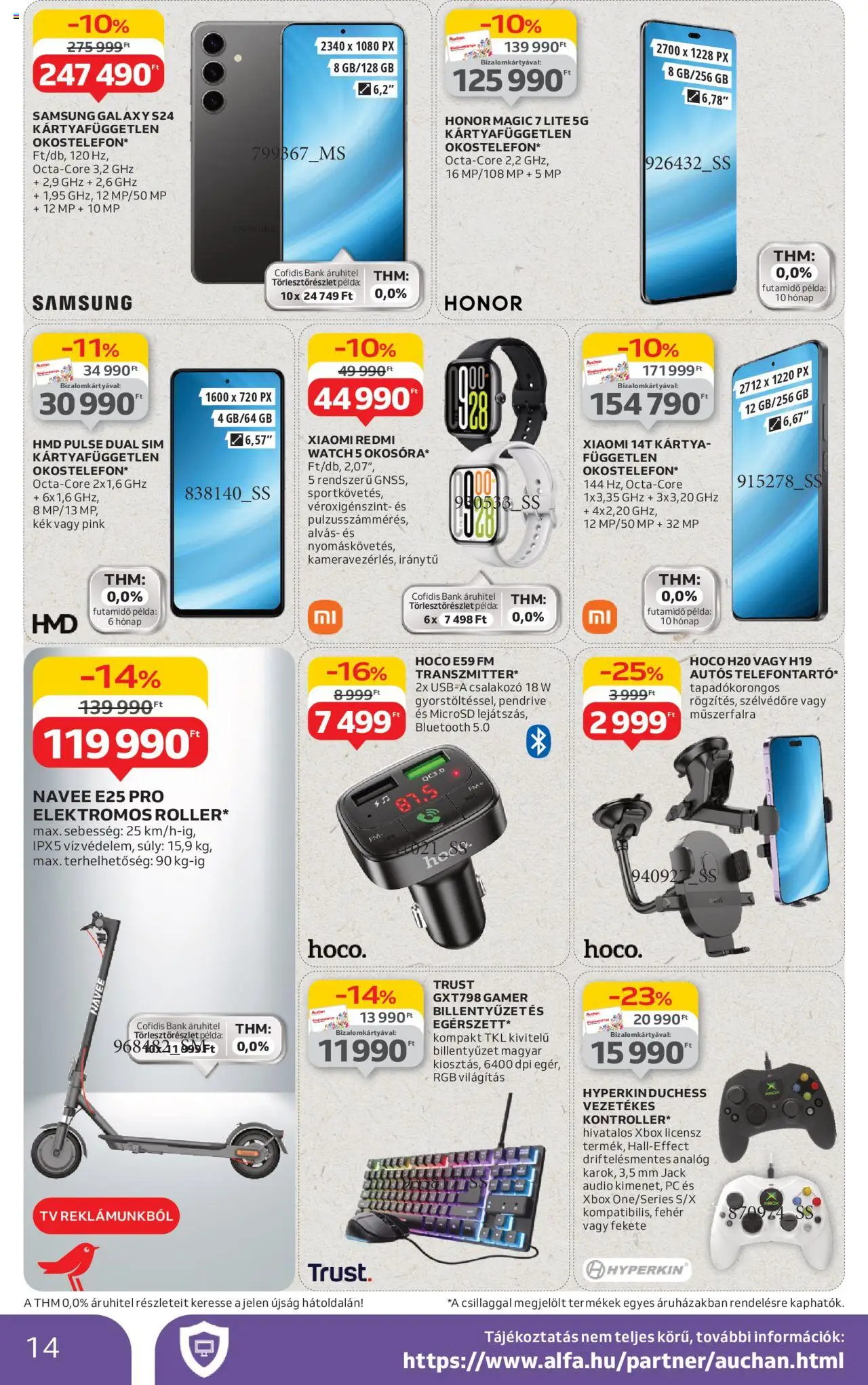 Auchan akciós ujság - amely érvényes a következő dátumtól: 03.07.2025 | Oldal: 14 | Termékek: PC, Pendrive, Audio, Xiaomi