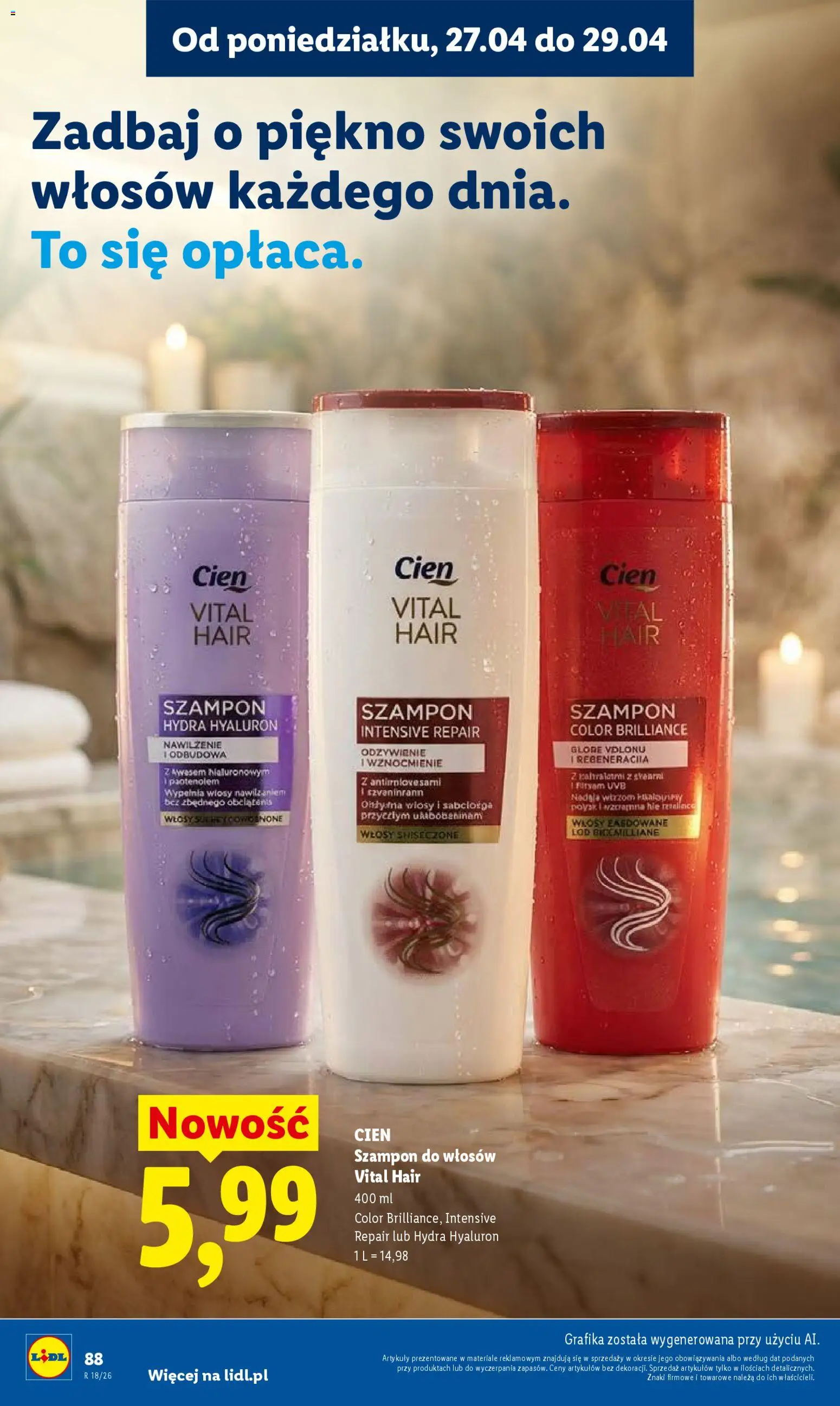 Lidl Polsko leták od 27.04.2026 | Strana: 88 | Produkty: Cien