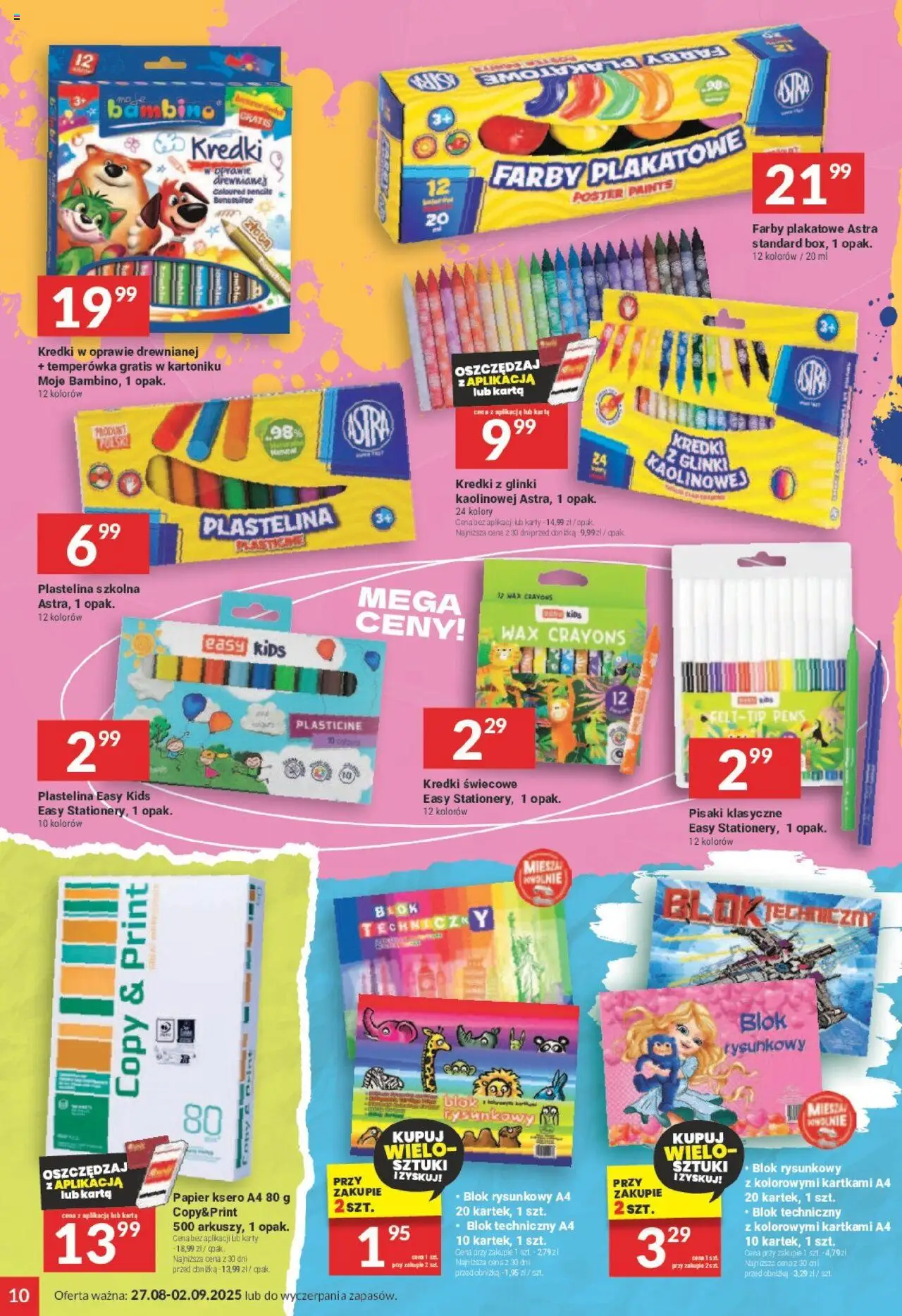 Twój Market Gazetka od 27.08.2025 | Strona: 10 | Produkty: Karta, Temperówka, Papier ksero