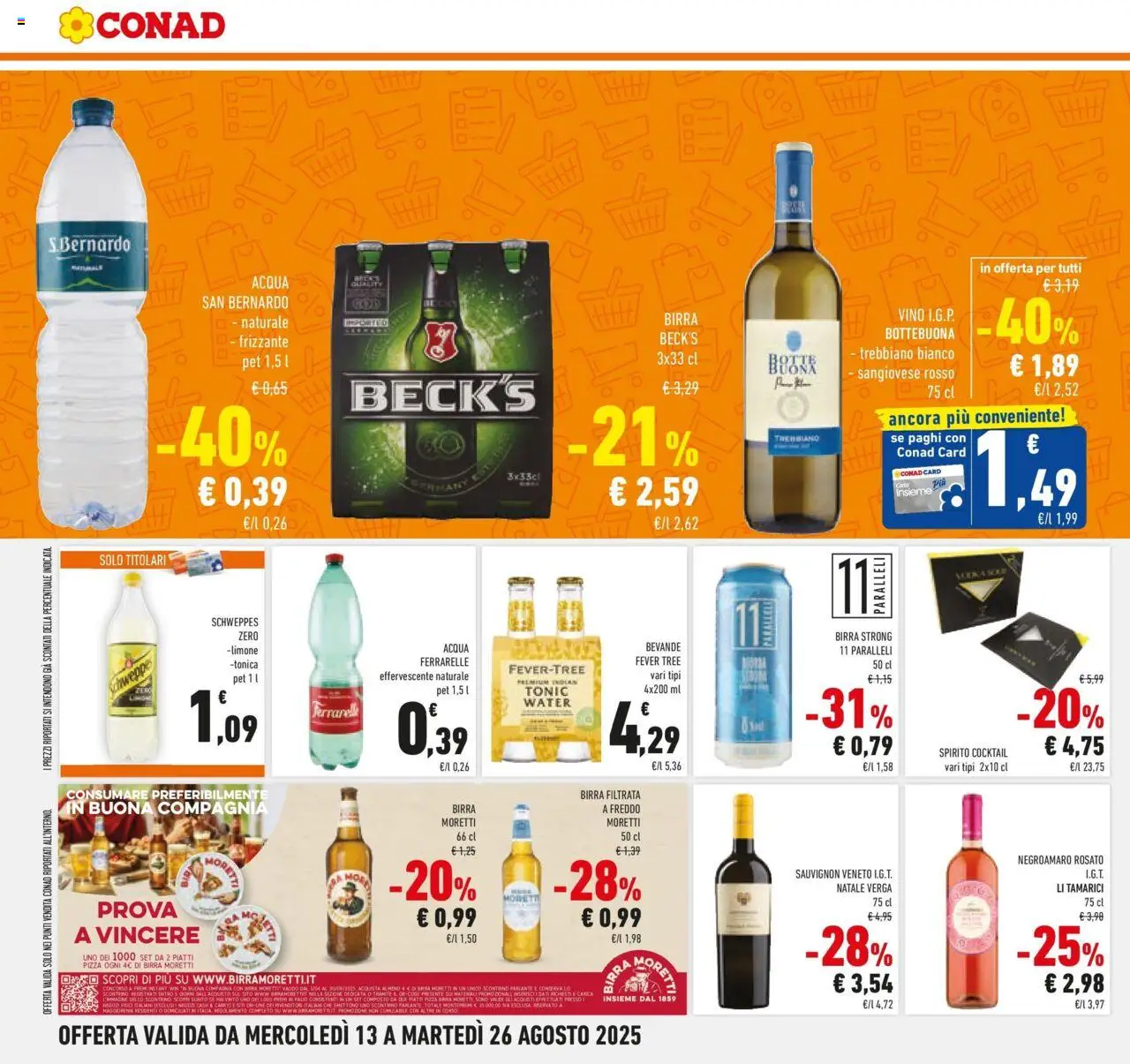 Volantino Conad del 12.08.2025 | Pagina: 18 | Prodotti: Pizza, Limone, The, Ferrarelle