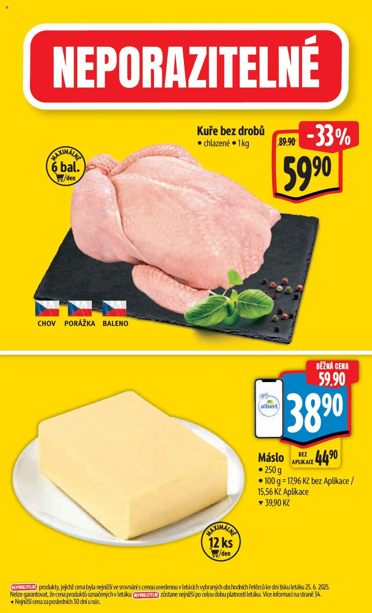 Albert leták - Hypermarket od 02.07.2025 | Strana: 2 | Produkty: Máslo, Kuře
