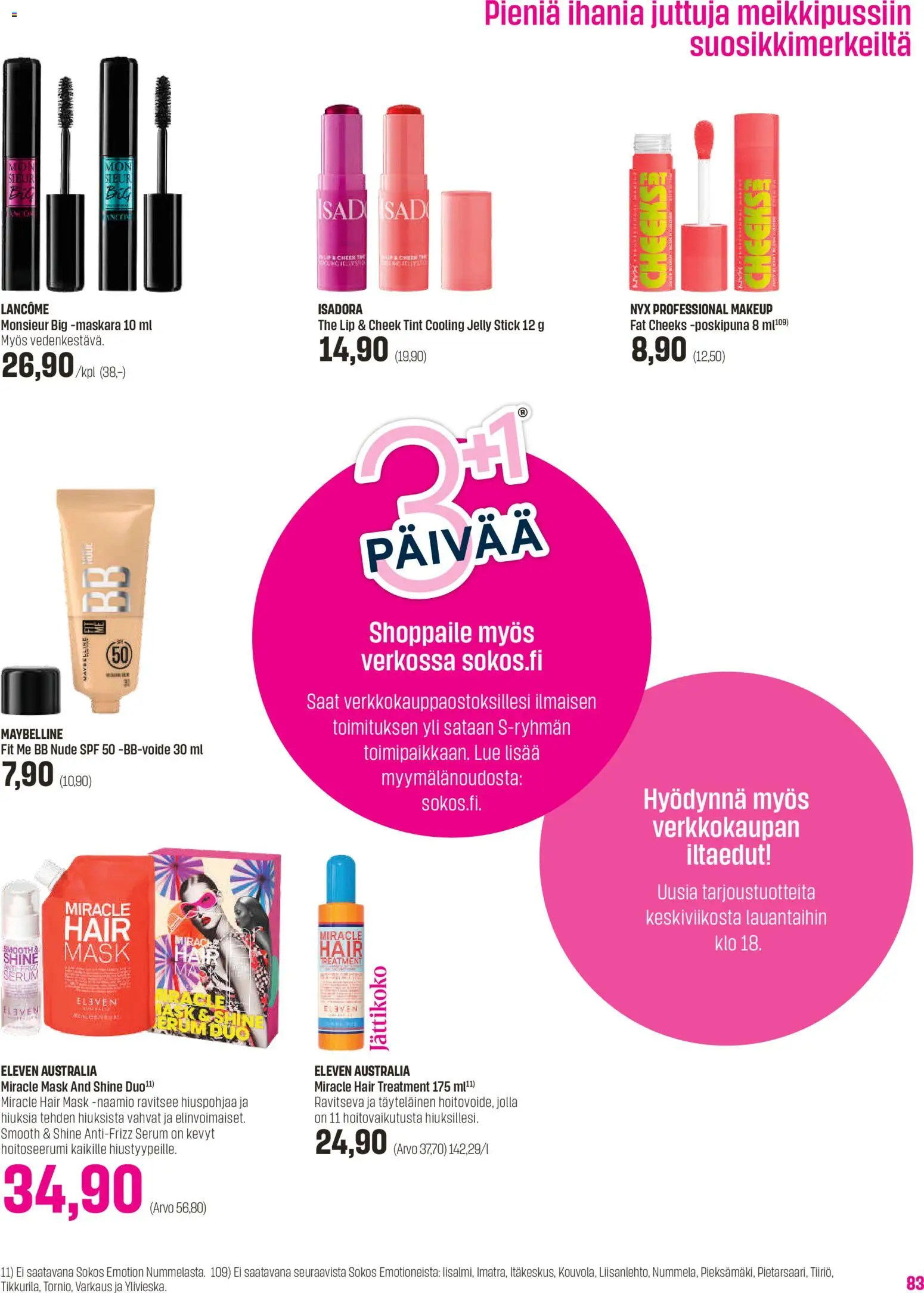 Sokos tarjoukset - Emotion 3plus1 – voimassa 25.03.2026 alkaen | Sivu: 83 | Tuotteet: BB cream, Poskipuna, Naamio