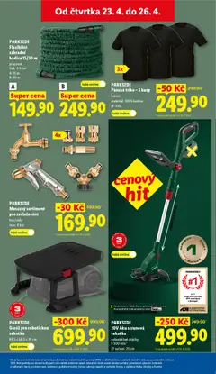 Náhled letáku PARKSIDE 20V Aku strunová sekačka, 20V Aku strunová sekačka, volnoběžné otáčky: 8 500 min¹, Ø sečení: 25 cm od 23.04.2026 | Strana: 33