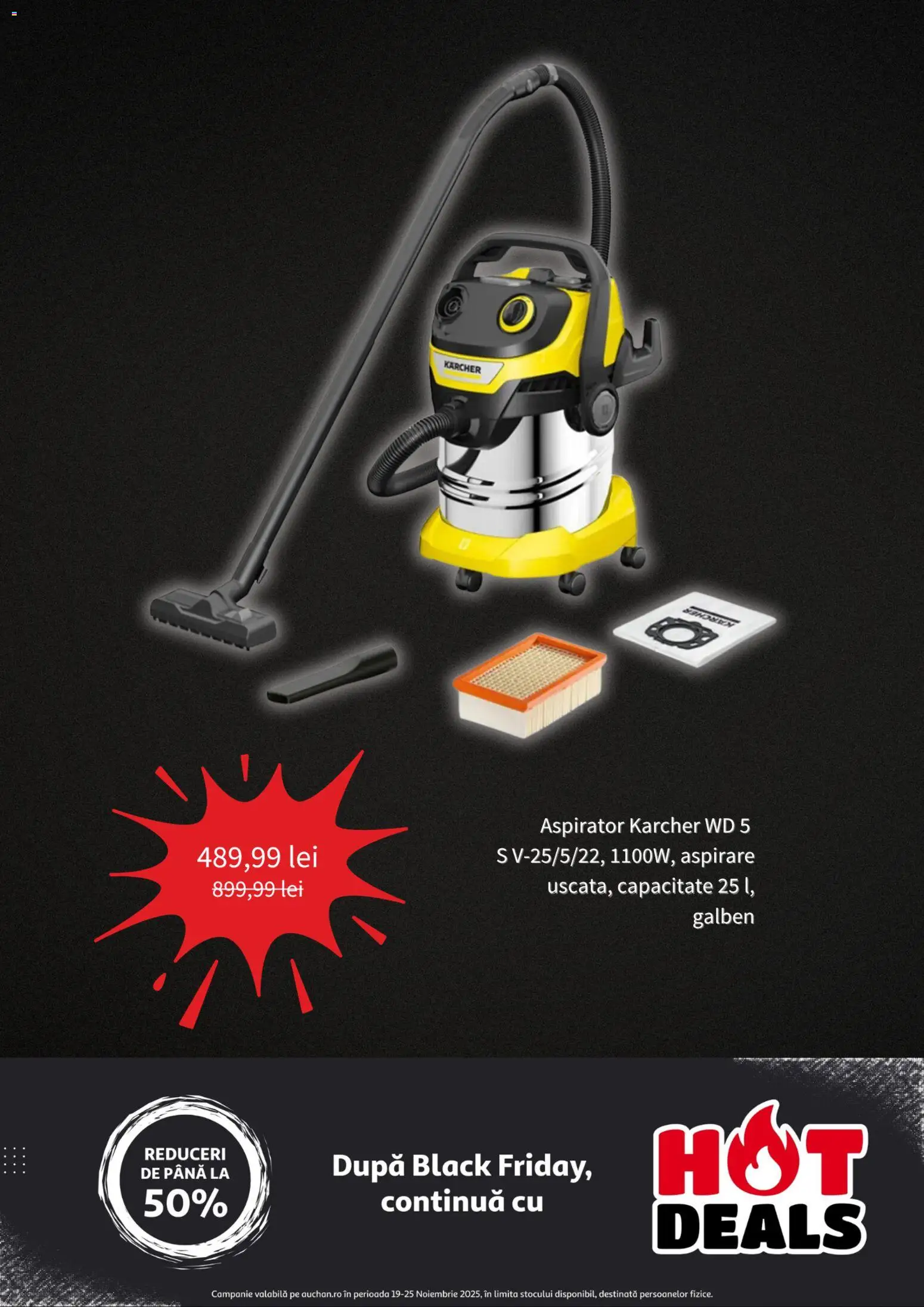 Noul catalog Auchan – valabil de la 19.11.2025 | Pagină: 7 | Produse: Aspirator