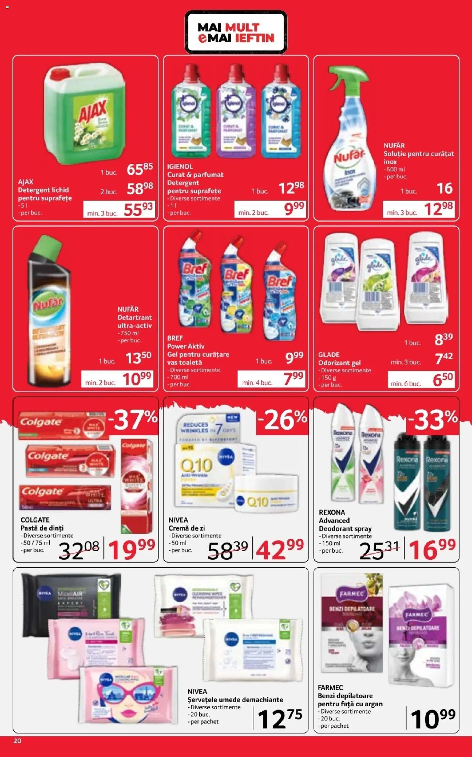 Noul catalog Selgros – valabil de la 17.04.2026 | Pagină: 20 | Produse: Cremă de zi, Toaletă, Pastă de dinți, Detergent